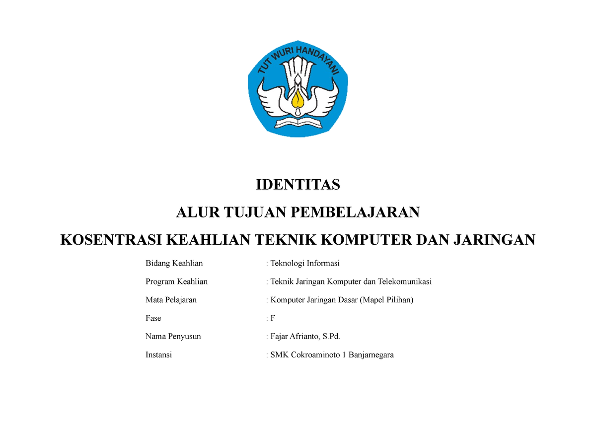 ATP Kosentrasi Keahlian TKJ FASE F Mapel Pilihan - IDENTITAS ALUR ...