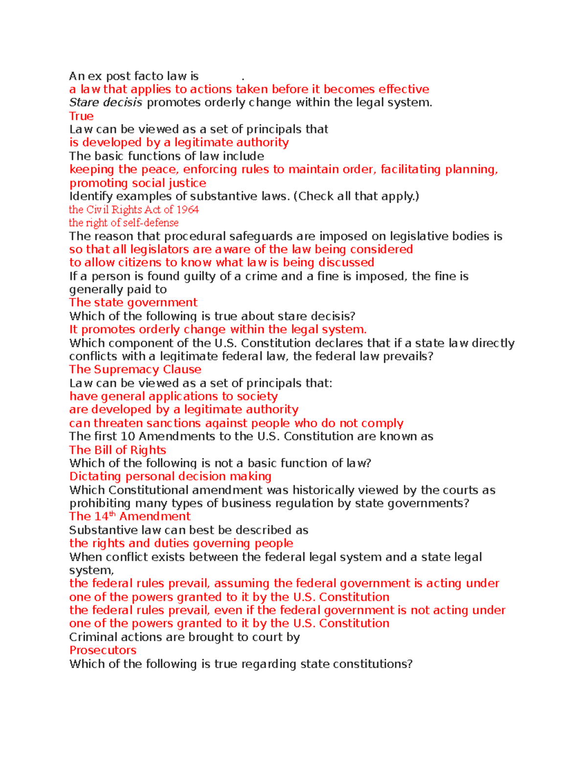 Understanding Ex Post Facto Laws Stare Decisis and Constitutional ...