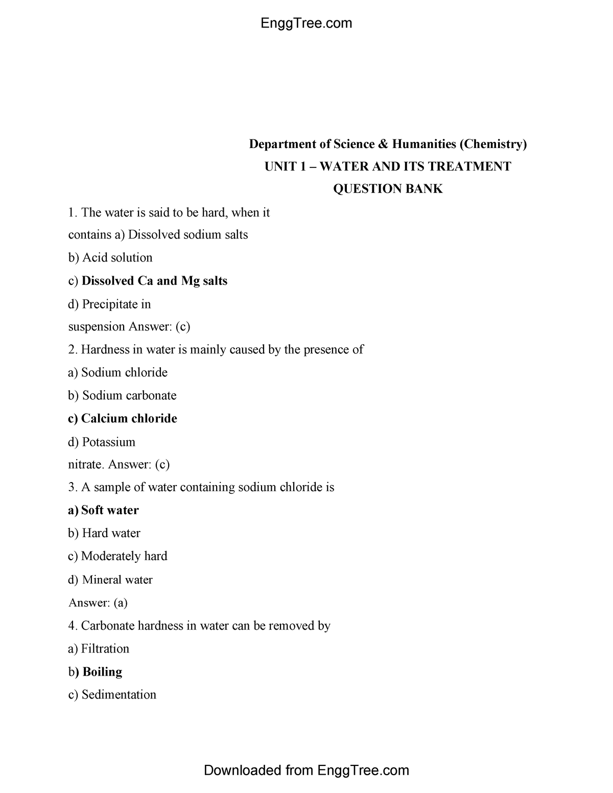 CY8151 Engineering Chemistry MCQ Multiple Choice Questions PDF Download ...