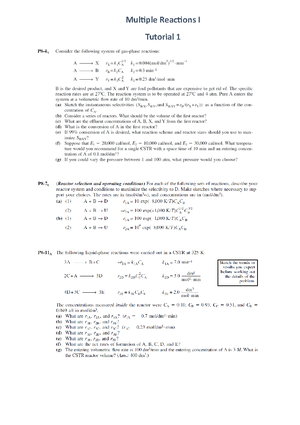 Introductory Notes Reaction engineering technology - Reactor Technology ...