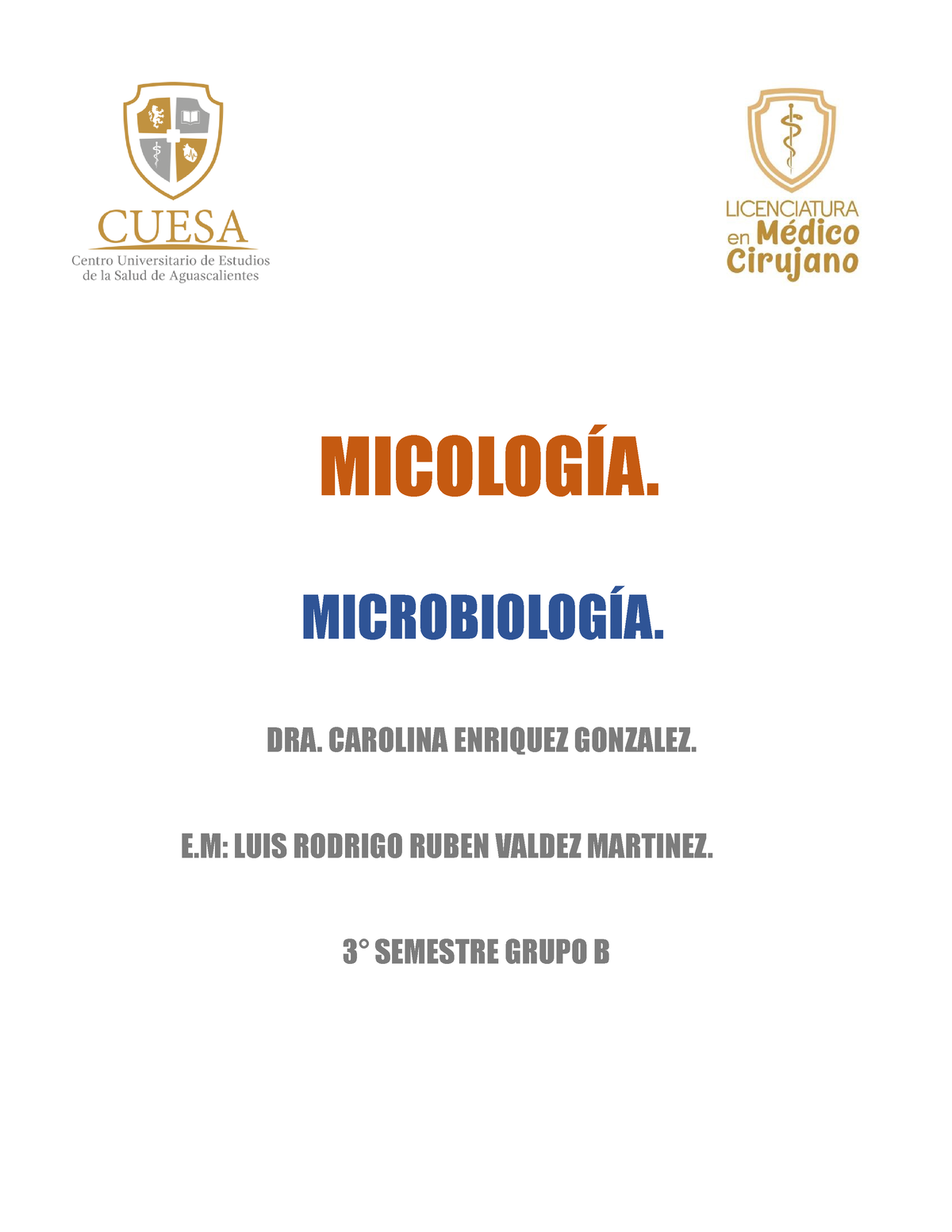 Ensayp micología - apuntes para materia de microbiología - MICOLOGÍA ...