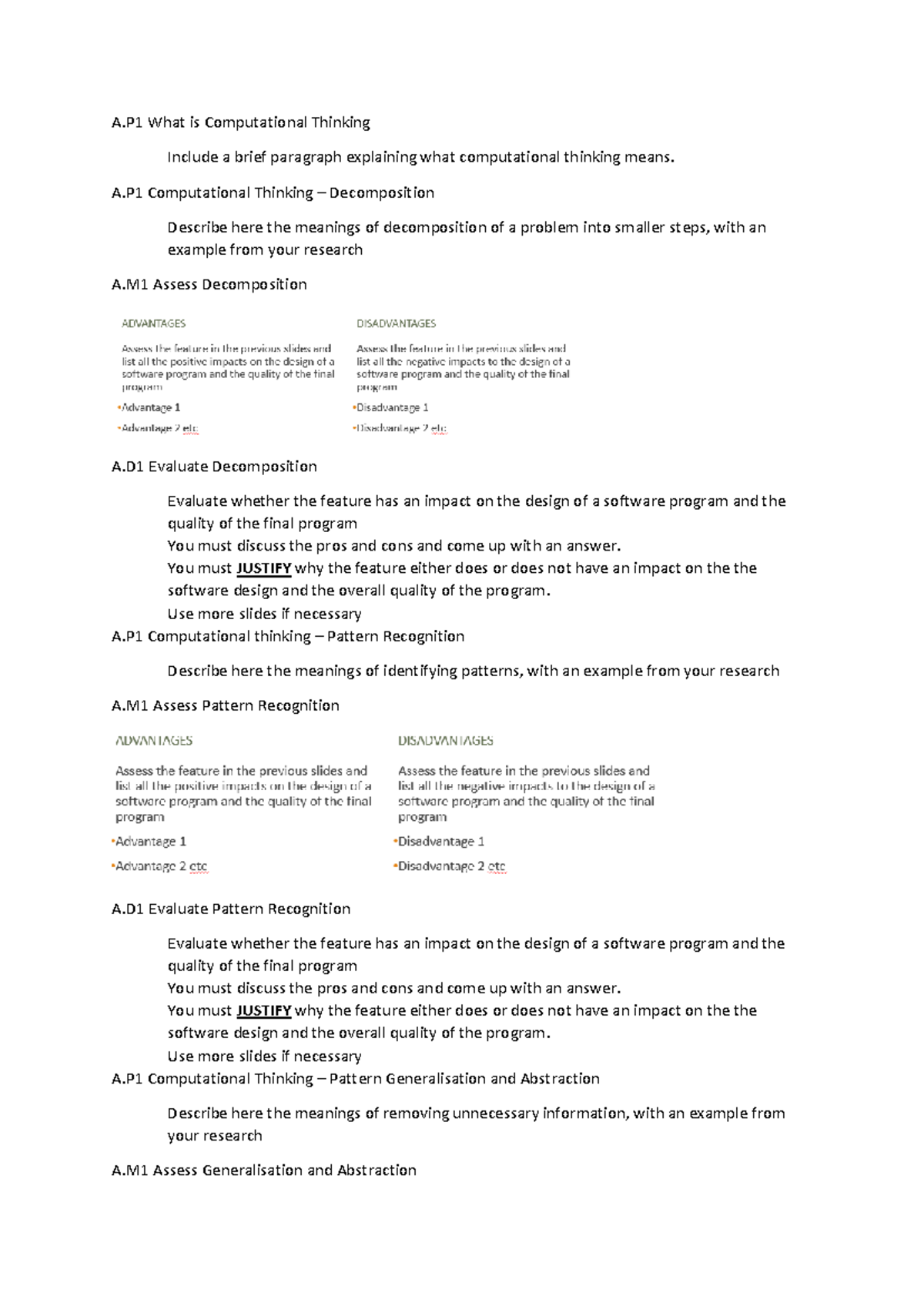 Guidefor Assignment 1 - A What is Computational Thinking Include a ...