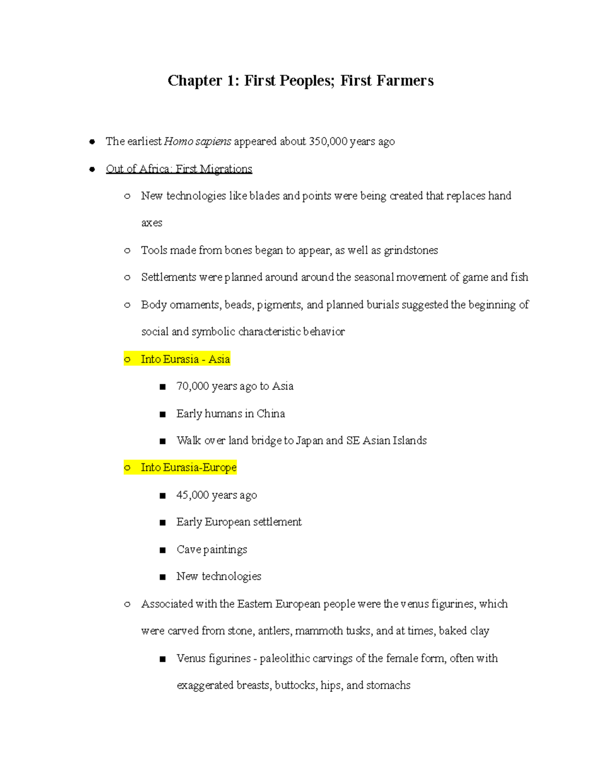 Chapter 1 2 Summary And Exam Review First Civilizations Chapter 1 