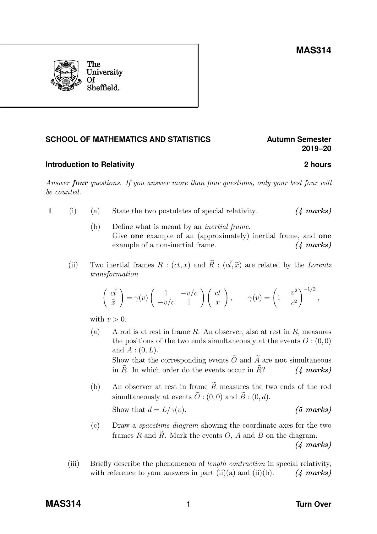 mas-314-autumn-semester-school-of-mathematics-and-statistics-autumn