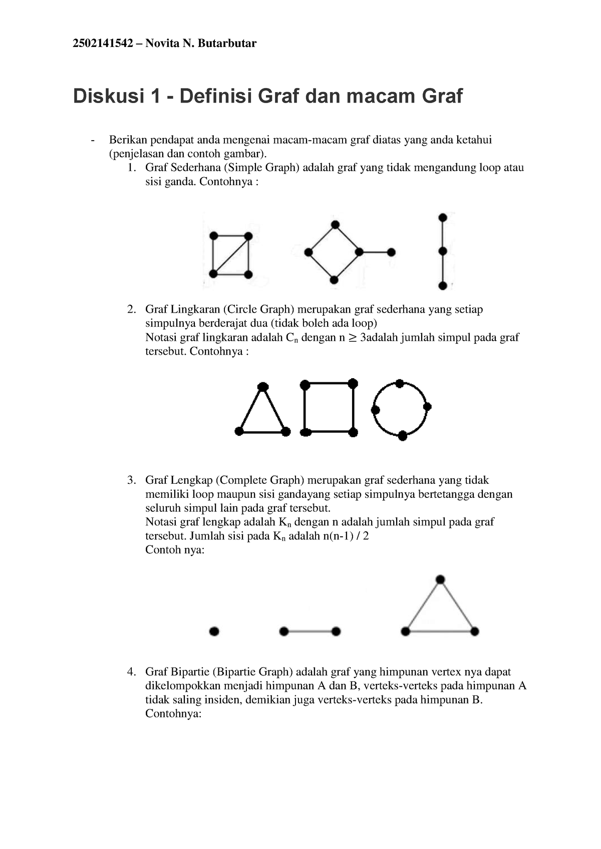 Diskusi 1 - Definisi Graf Dan Macam Graf - Novita N. Butar Butar ...