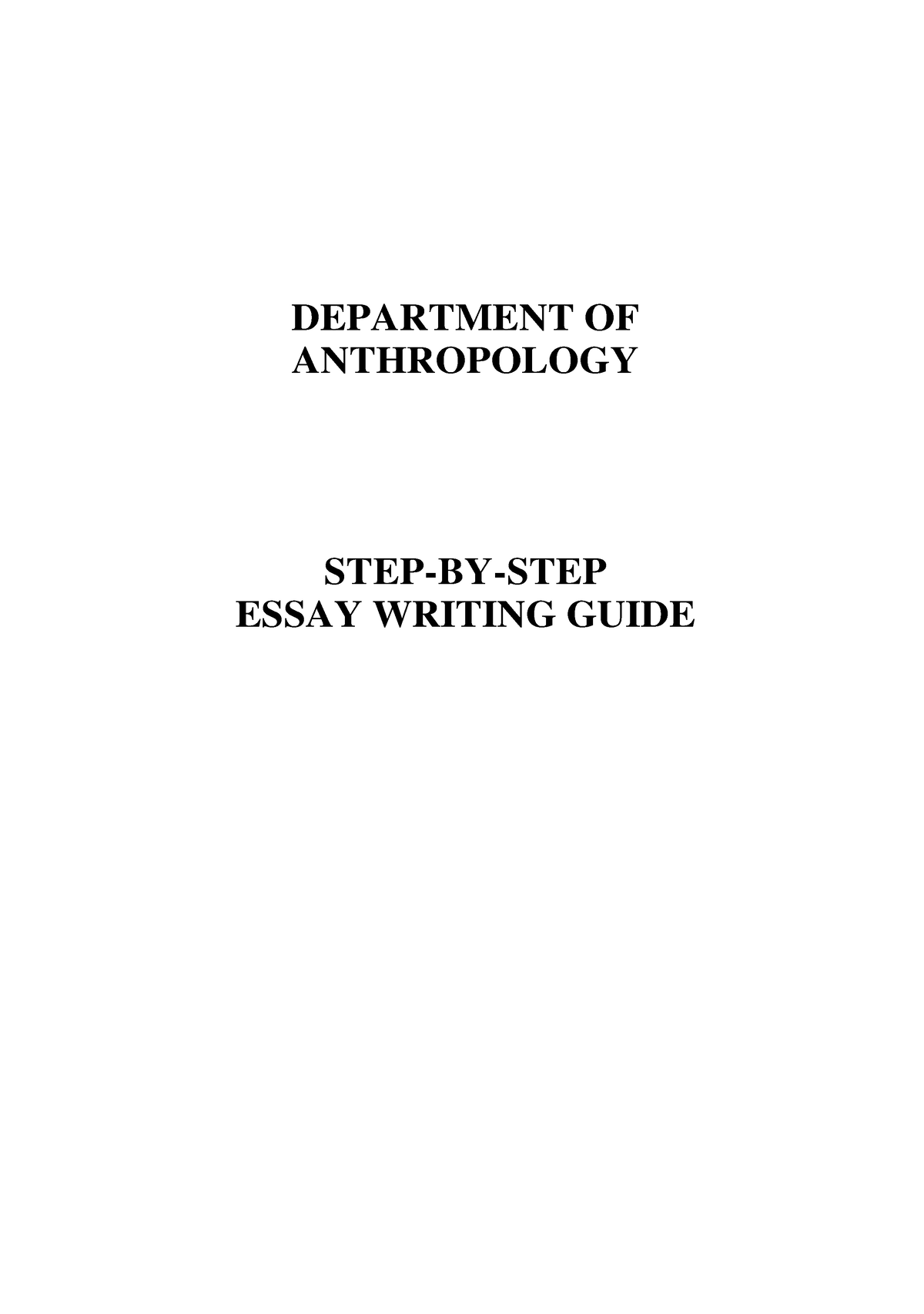 how to write an introduction for an anthropology essay