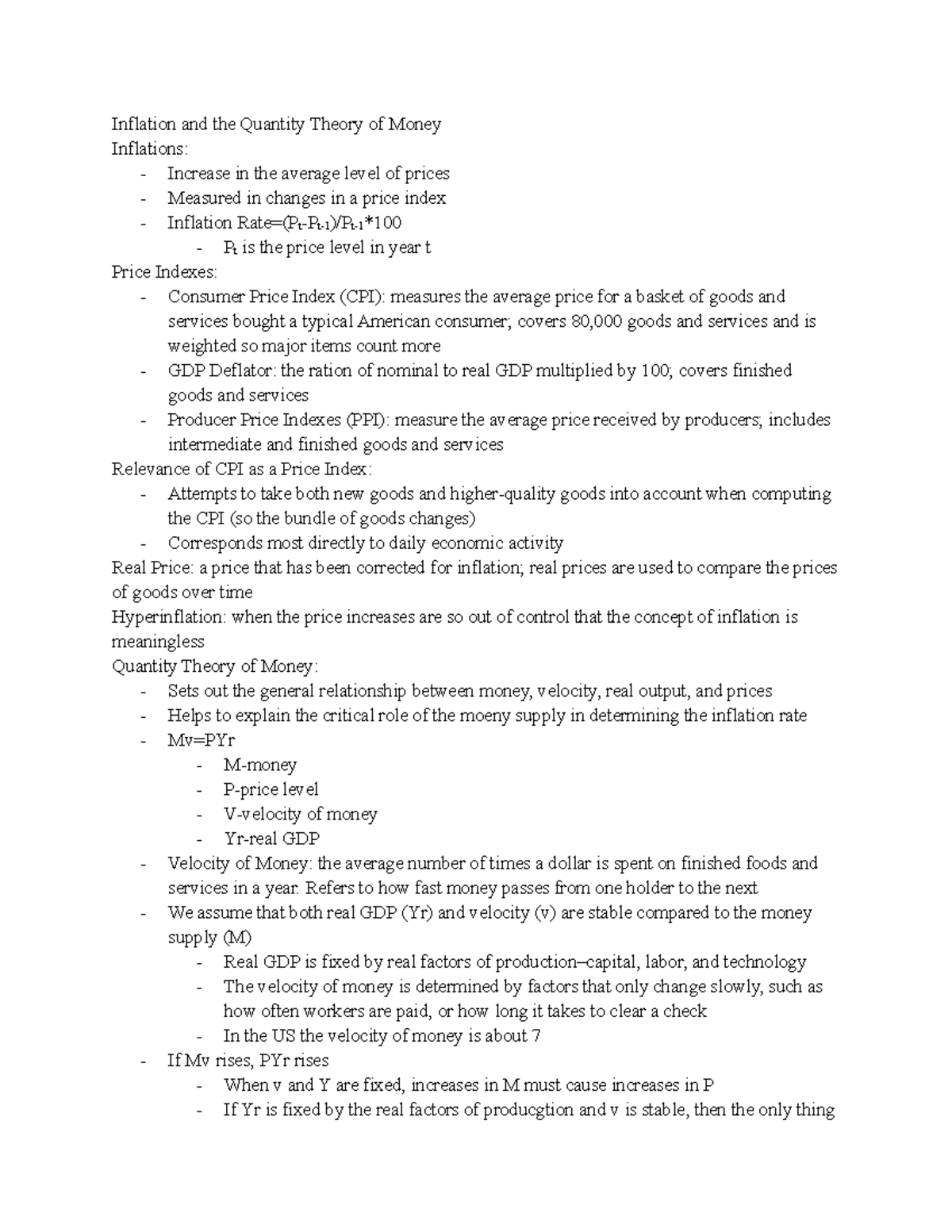 Chapter 12 - Mason Bixenman - Inflation and the Quantity Theory of ...