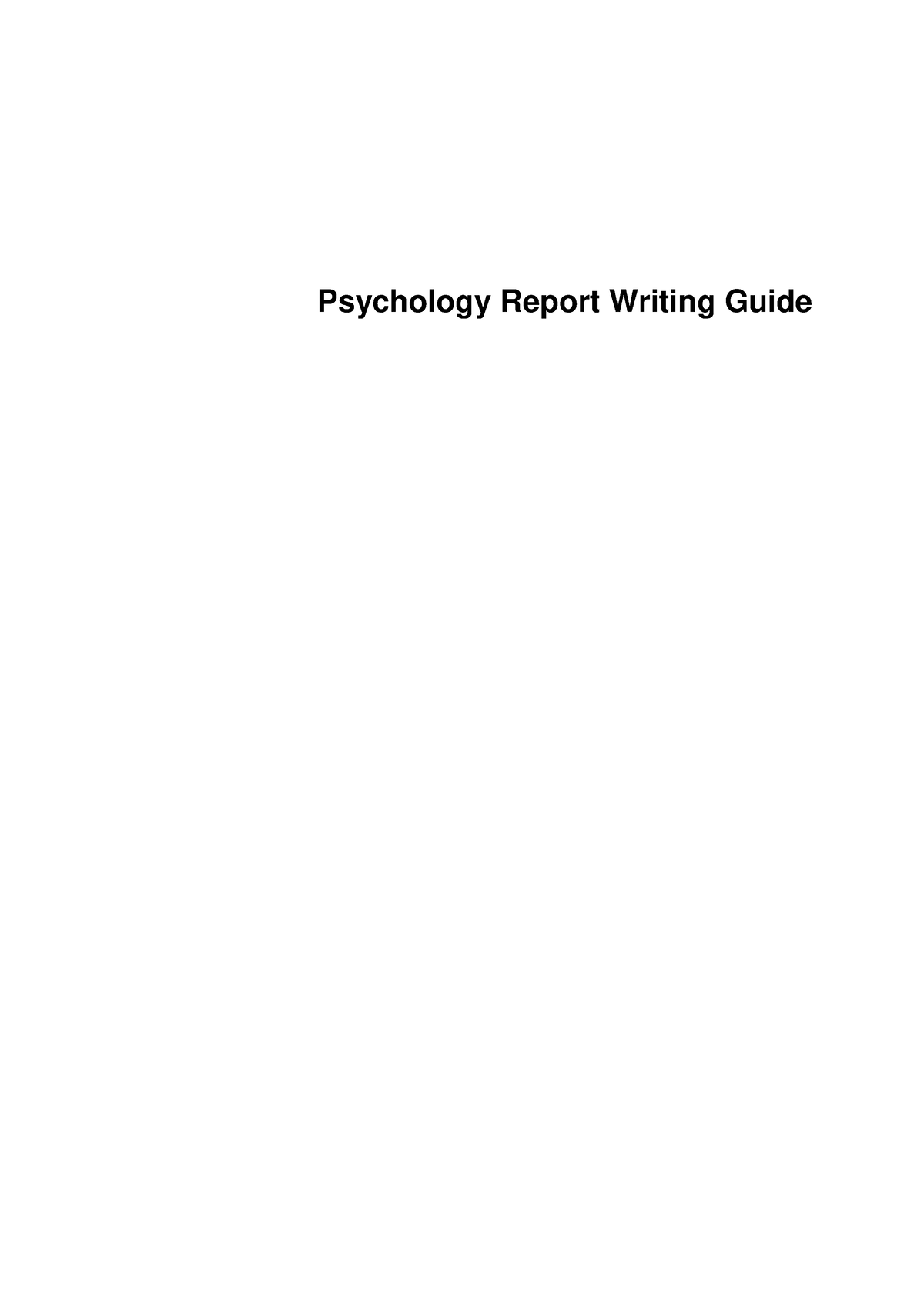 how to write psychology research reports and essays 9ed