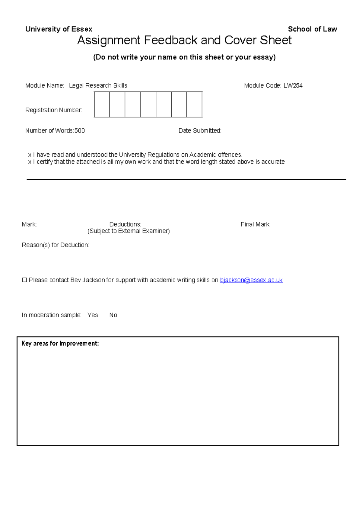 dissertation marking criteria