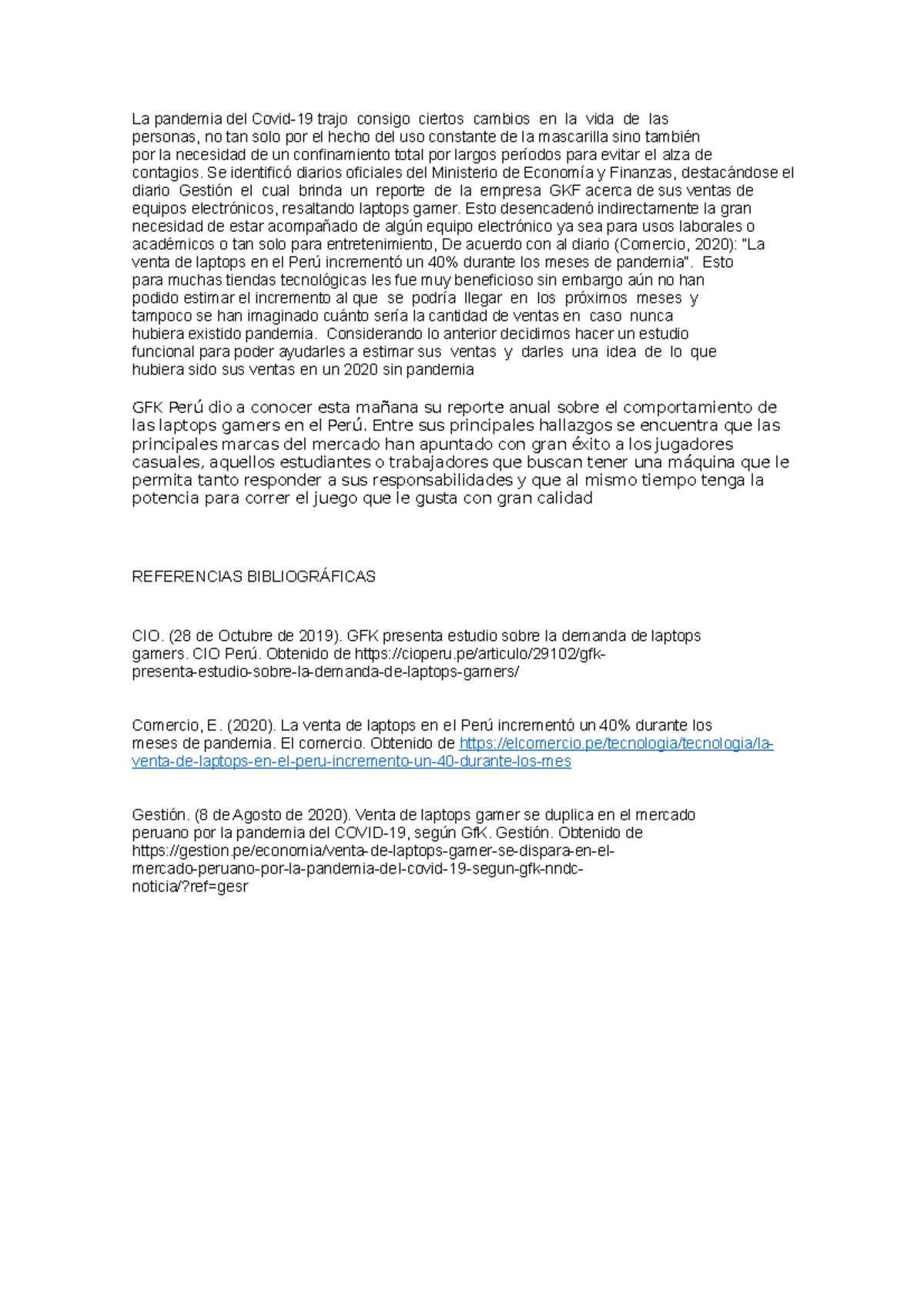 La pandemia del Covid - INFORME - La pandemia del Covid-19 trajo ...