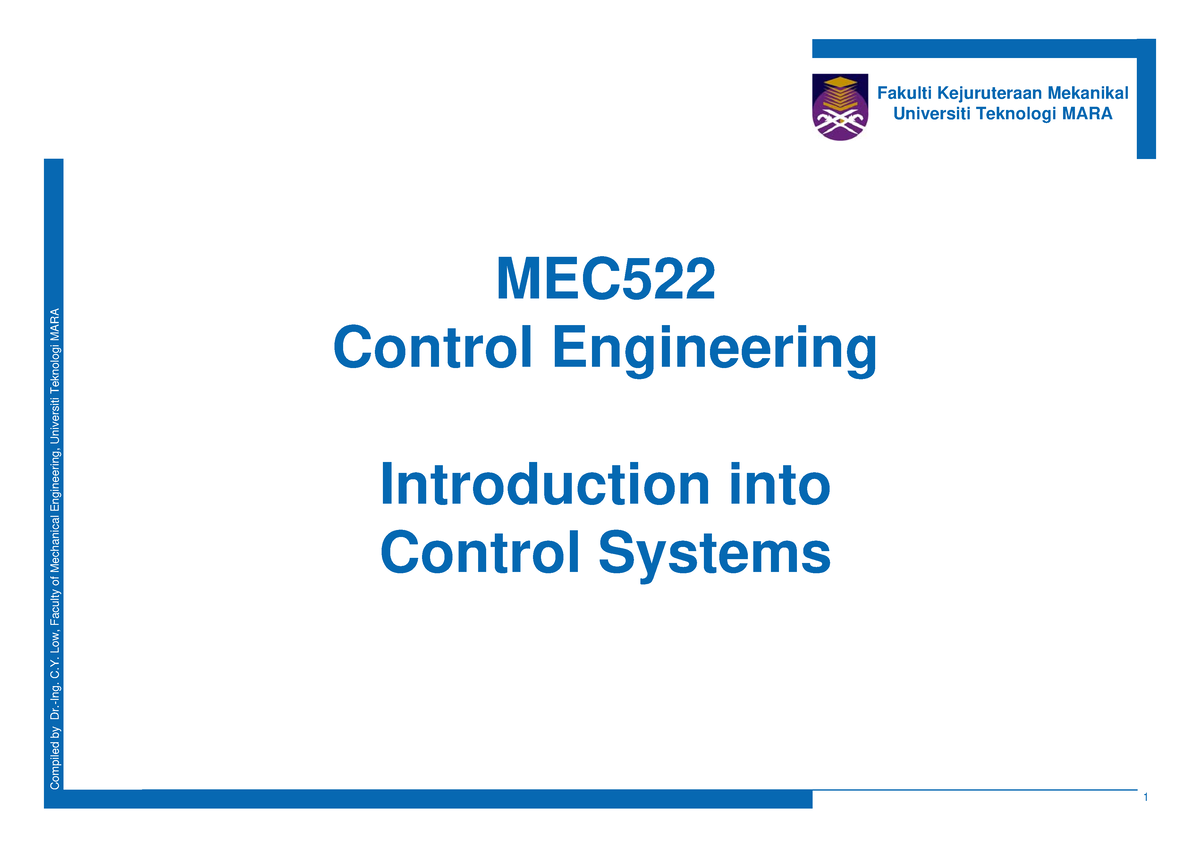 MEC522 Part I - Fakulti Kejuruteraan MekanikalUniversiti Teknologi MARA ...