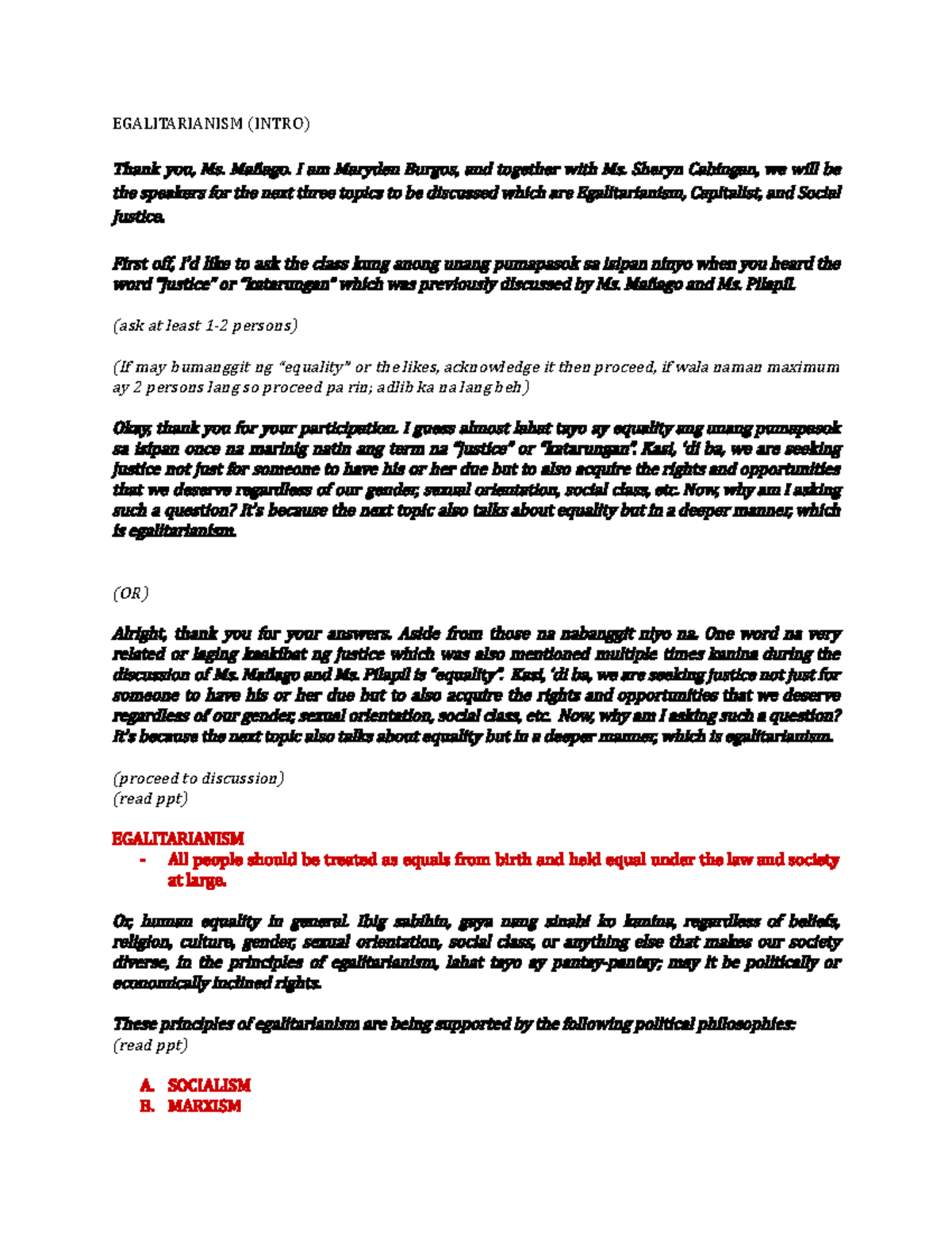 Script Ethics - For topics, Egalitarianism and its types ...