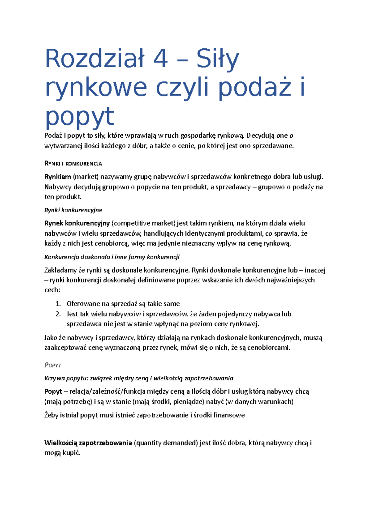 Rozdział 4 - Zarządzanie inżynierskie - Rozdział 4 – Siły rynkowe czyli