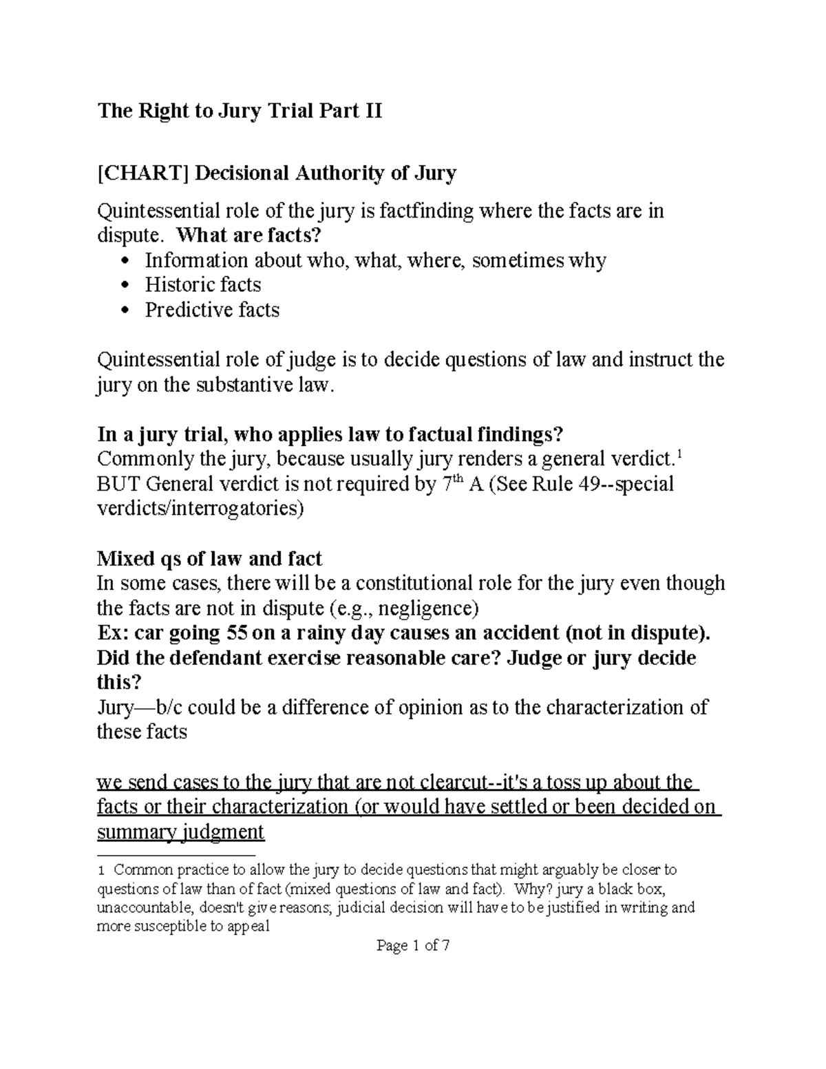 18 Jury Trial Part II Summary Criminal Law The Right to Jury Trial