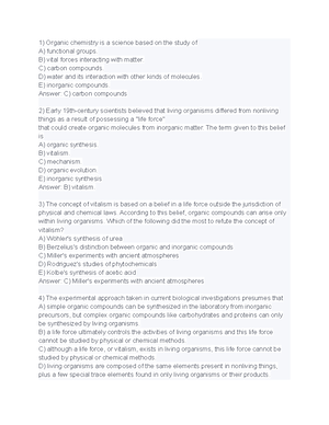 Bio 101 test 1 practice questions - The method of scientific inquiry ...