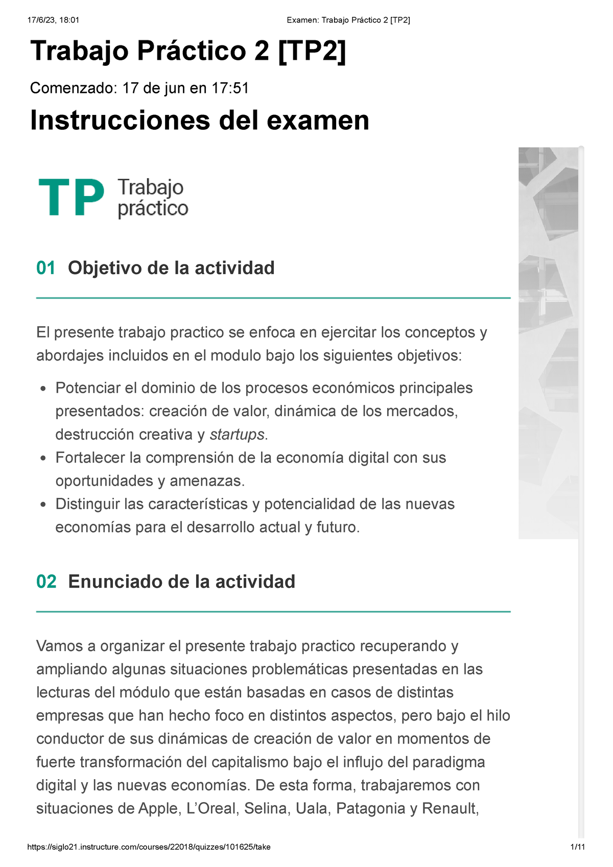 Examen Trabajo Práctico 2 Tp2 100 Tecnología Humanidades Y Modelos Globales Trabajo 9397