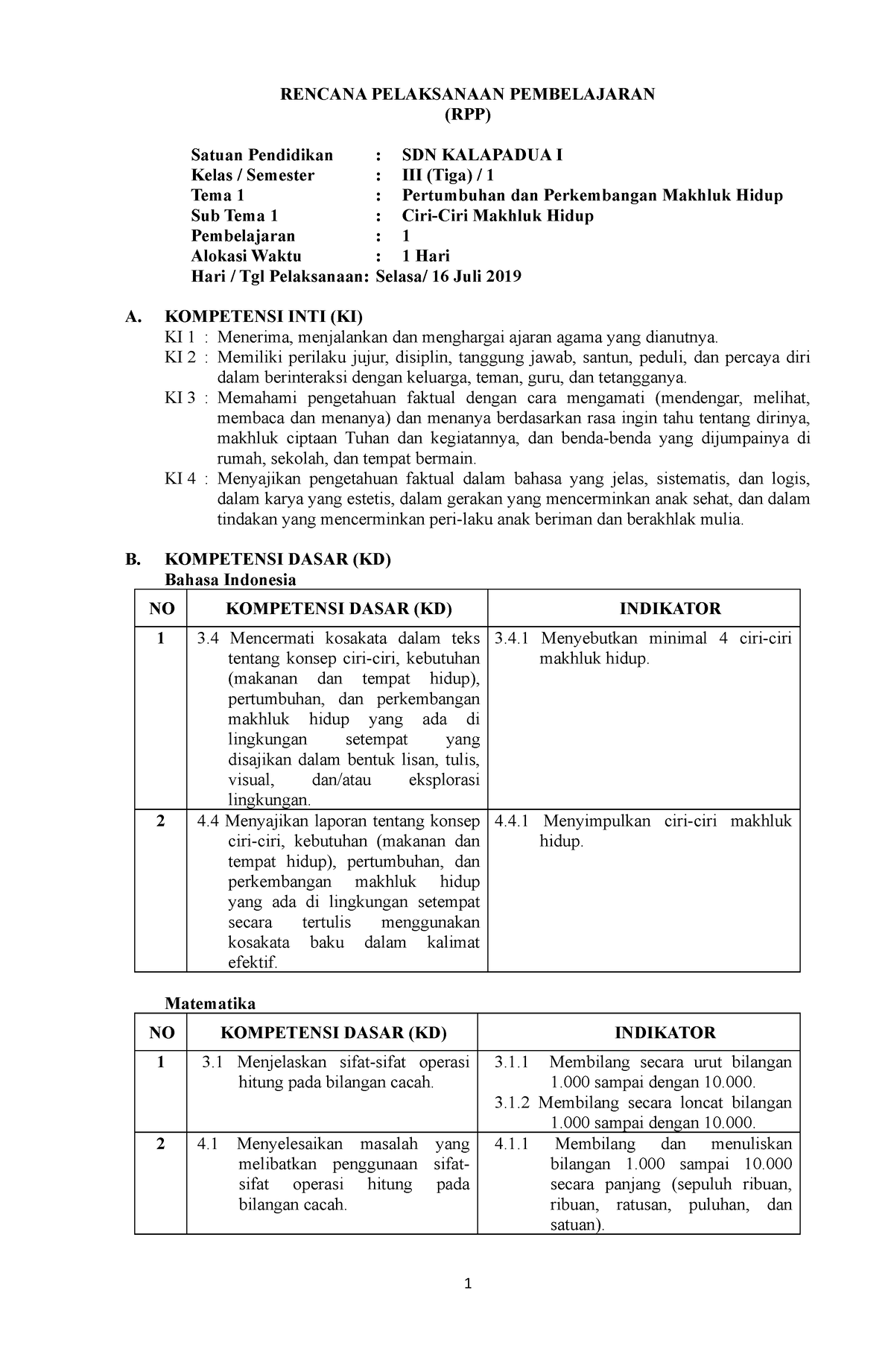 Bhasa Indonesisa - RTETUILKO - RENCANA PELAKSANAAN PEMBELAJARAN (RPP ...