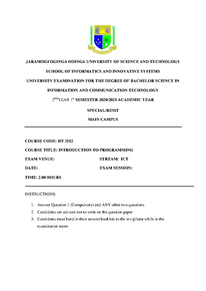DIT 0303 Desktop Application Programming Past Paper – Masomo Msingi ...