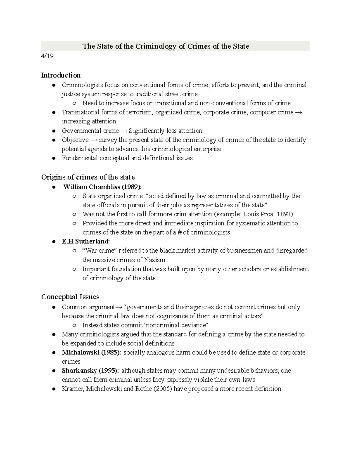 The State of the Criminology of Crimes of the State - The State of the ...