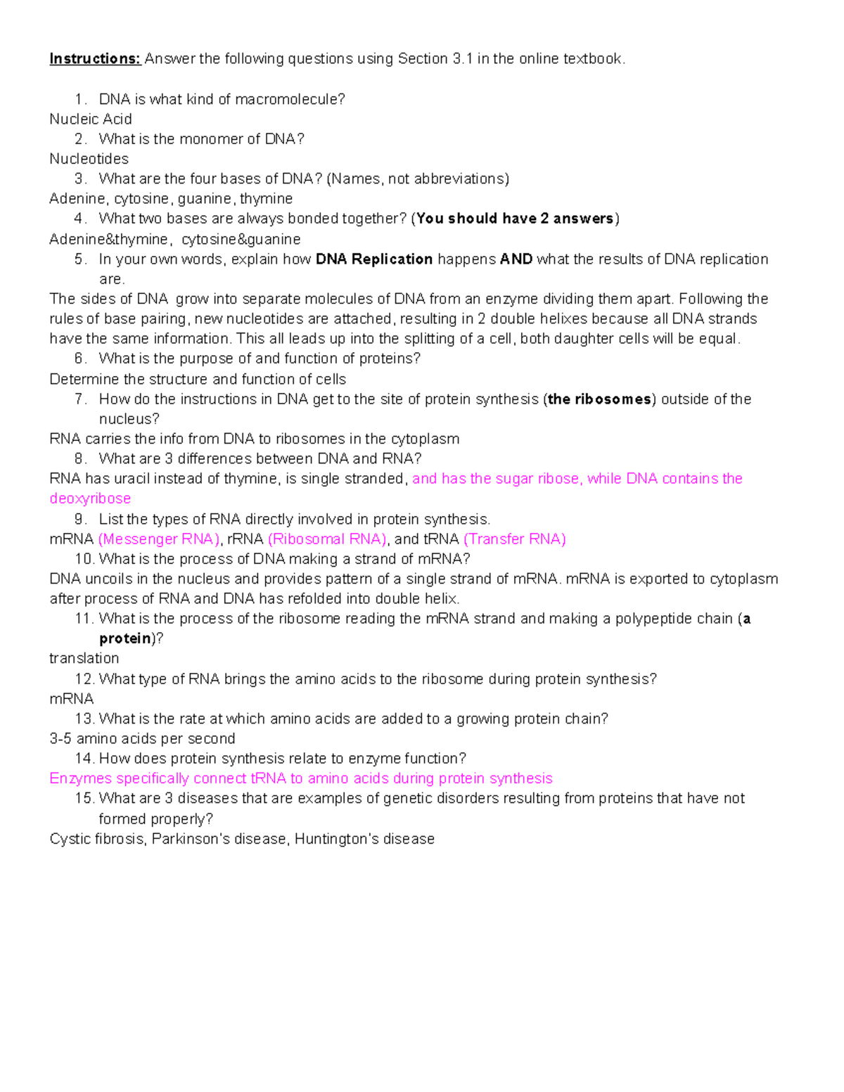 Section 3.1 Reading Assignment (done) - Instructions: Answer the ...