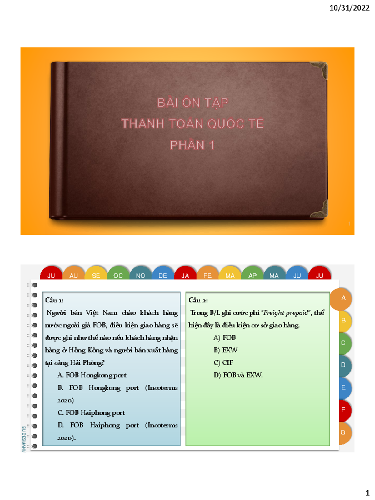 Bài-tập P1 - okkk - 1 A B C D E F G JU L AU G SE P OC T NO V DE C JA N ...