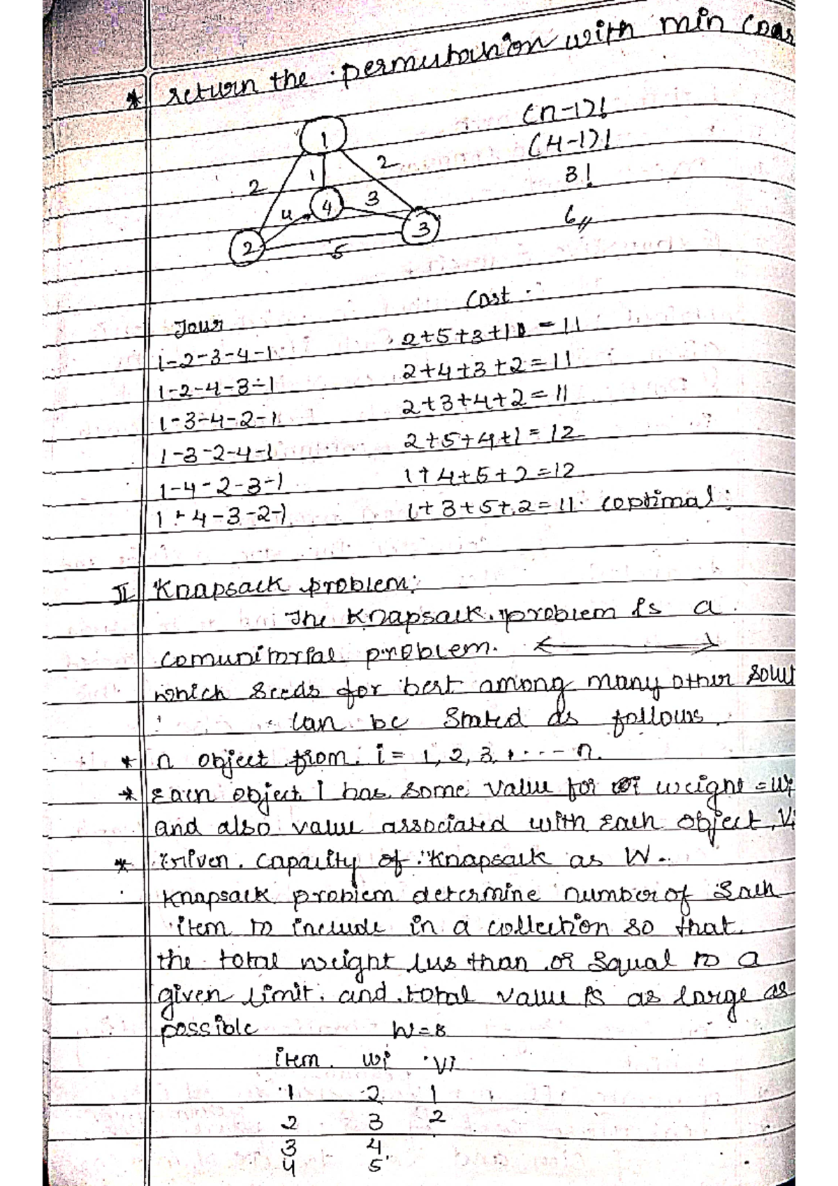 Mod 2 arun notes - return the permistation with min coar I 2 2 3 u 4 3 ...