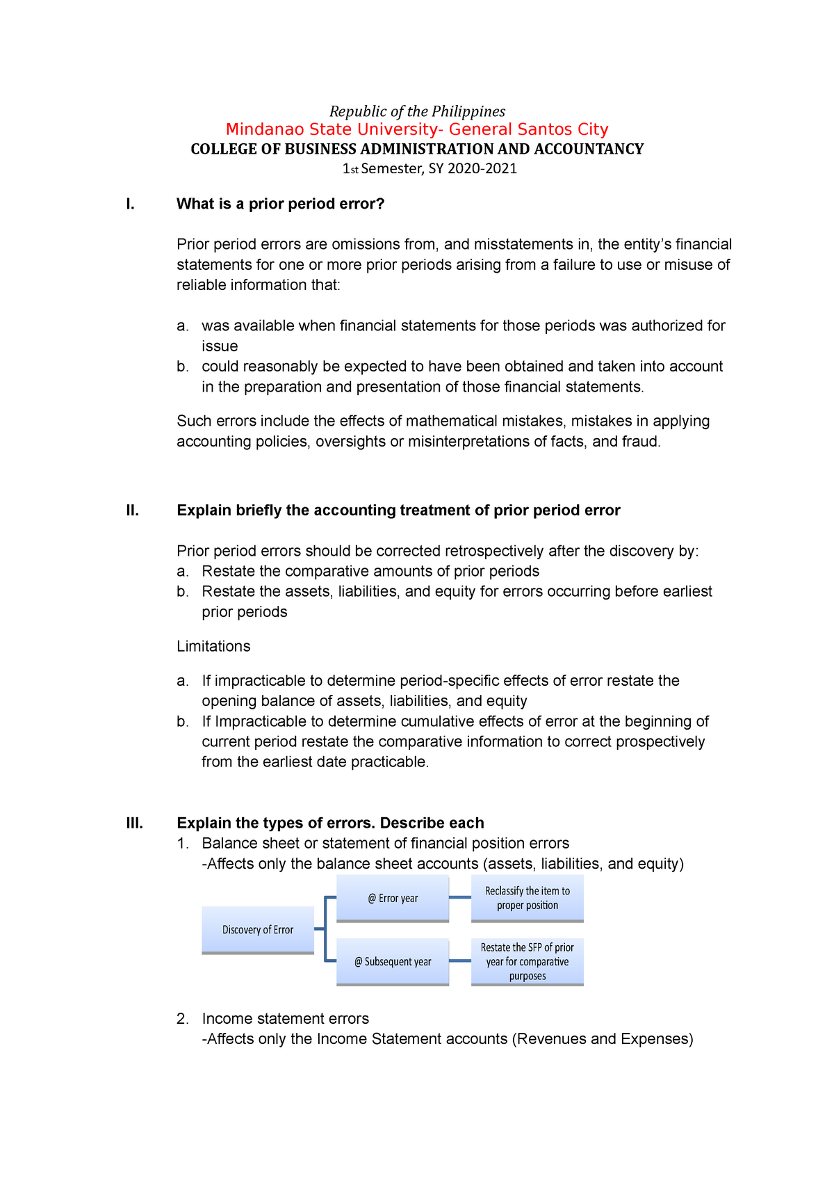 Prior period errors Accounting Prior Priod Errors Republic Of The 