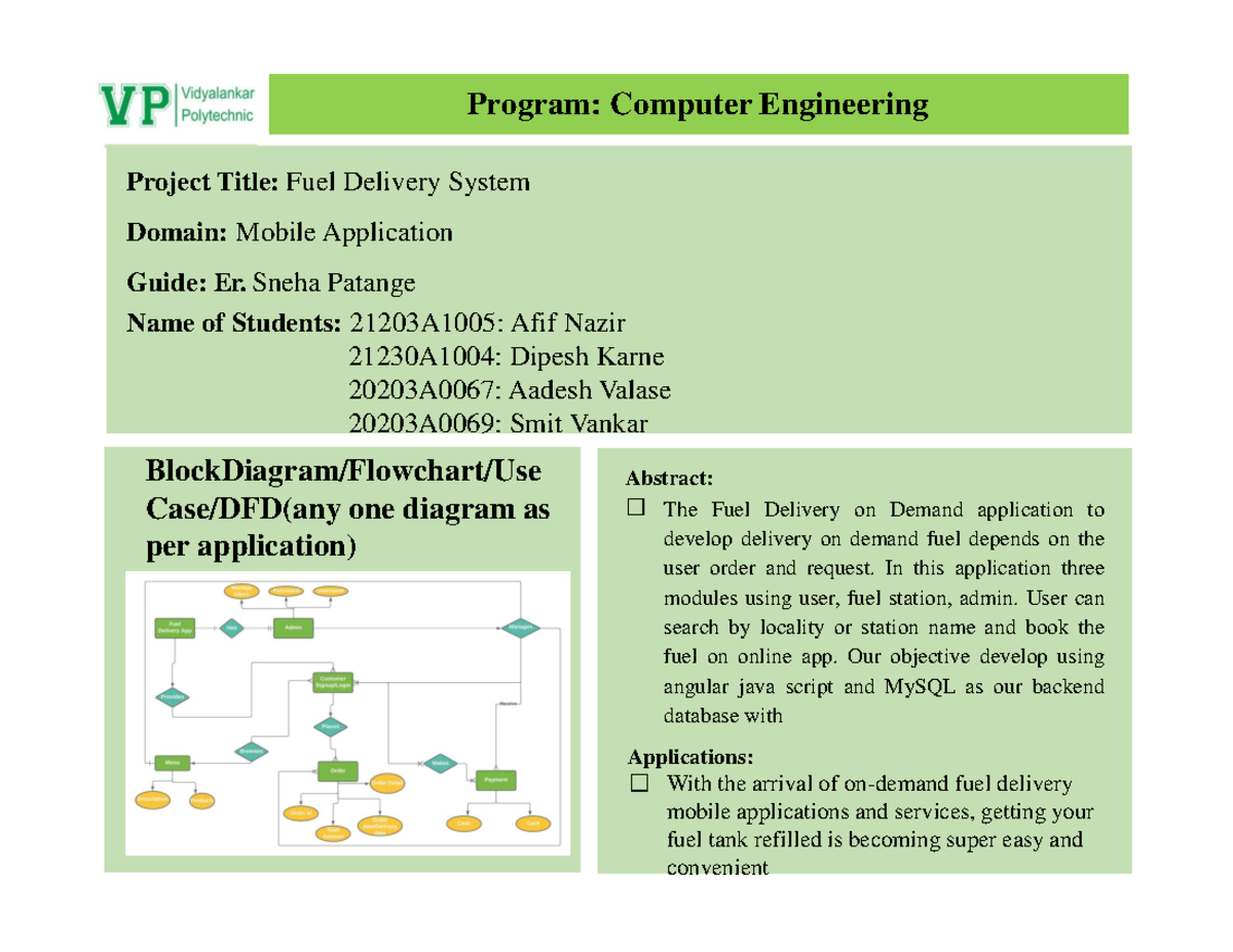 Fuel Delivery System just useful Program Computer Engineering