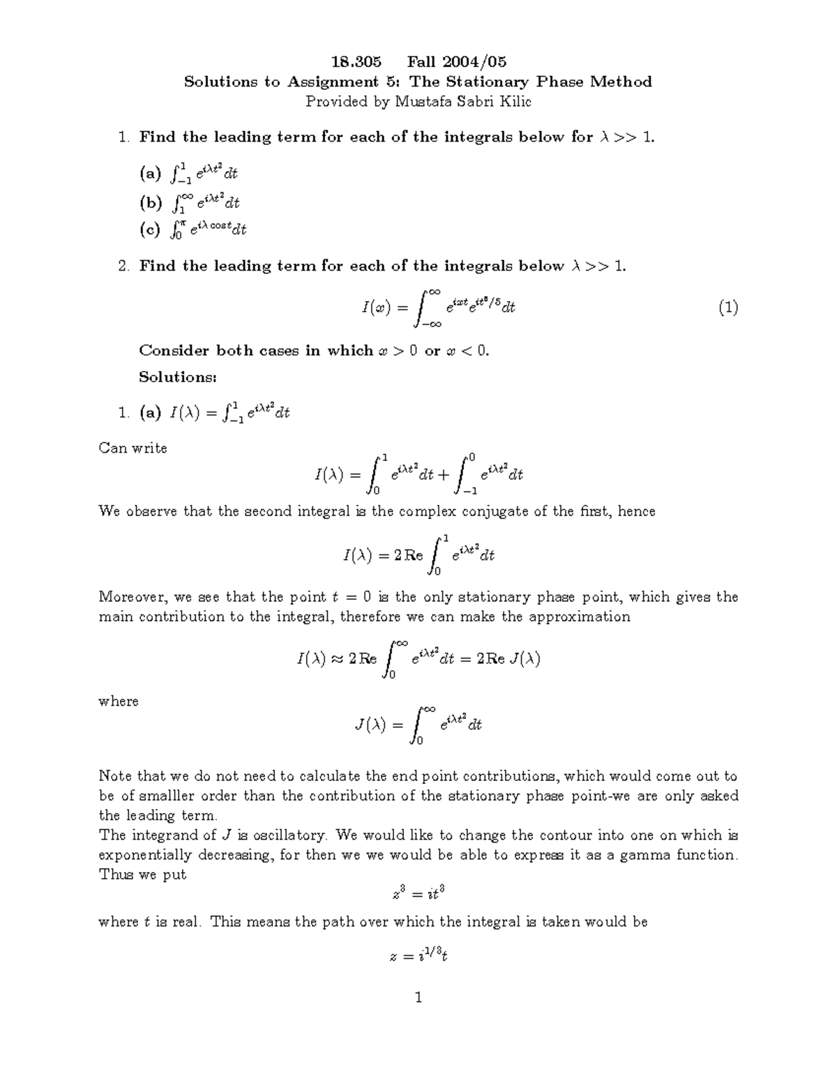 hw-v1the-stationary-phase-method-18-fall-2004-solutions-to