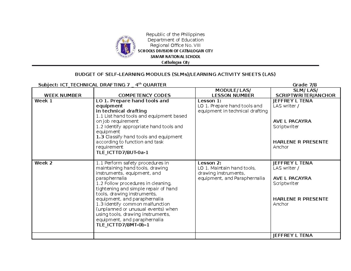 BOL-Q4- Technical- Drafting-7-snsavepacayra - Republic of the ...