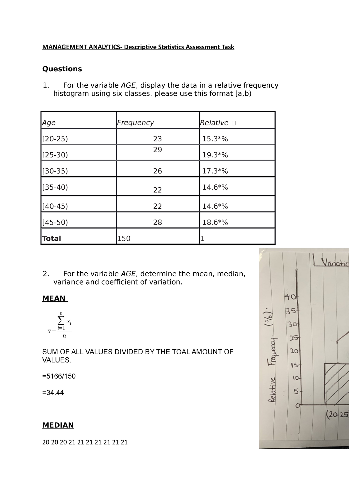 descriptive analysis assignment