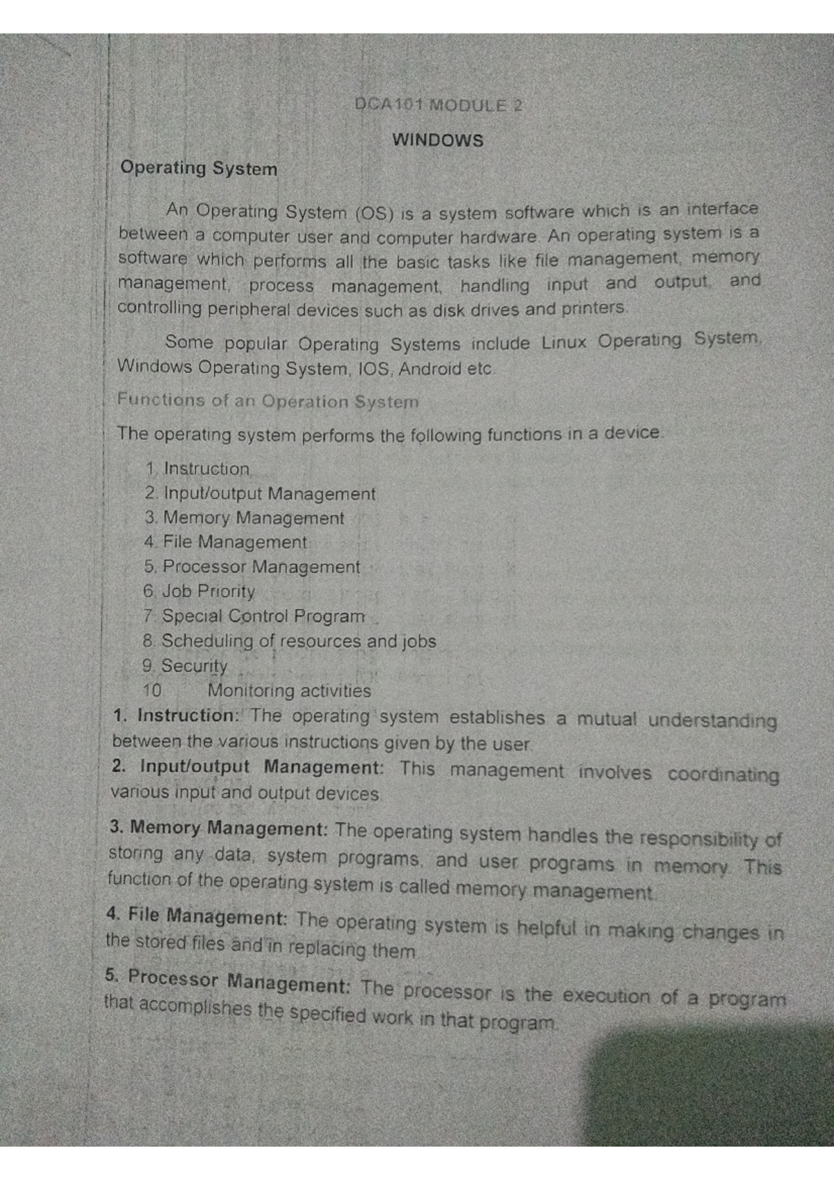 Module 2 windows - Bachelor of Computer Applications - Studocu
