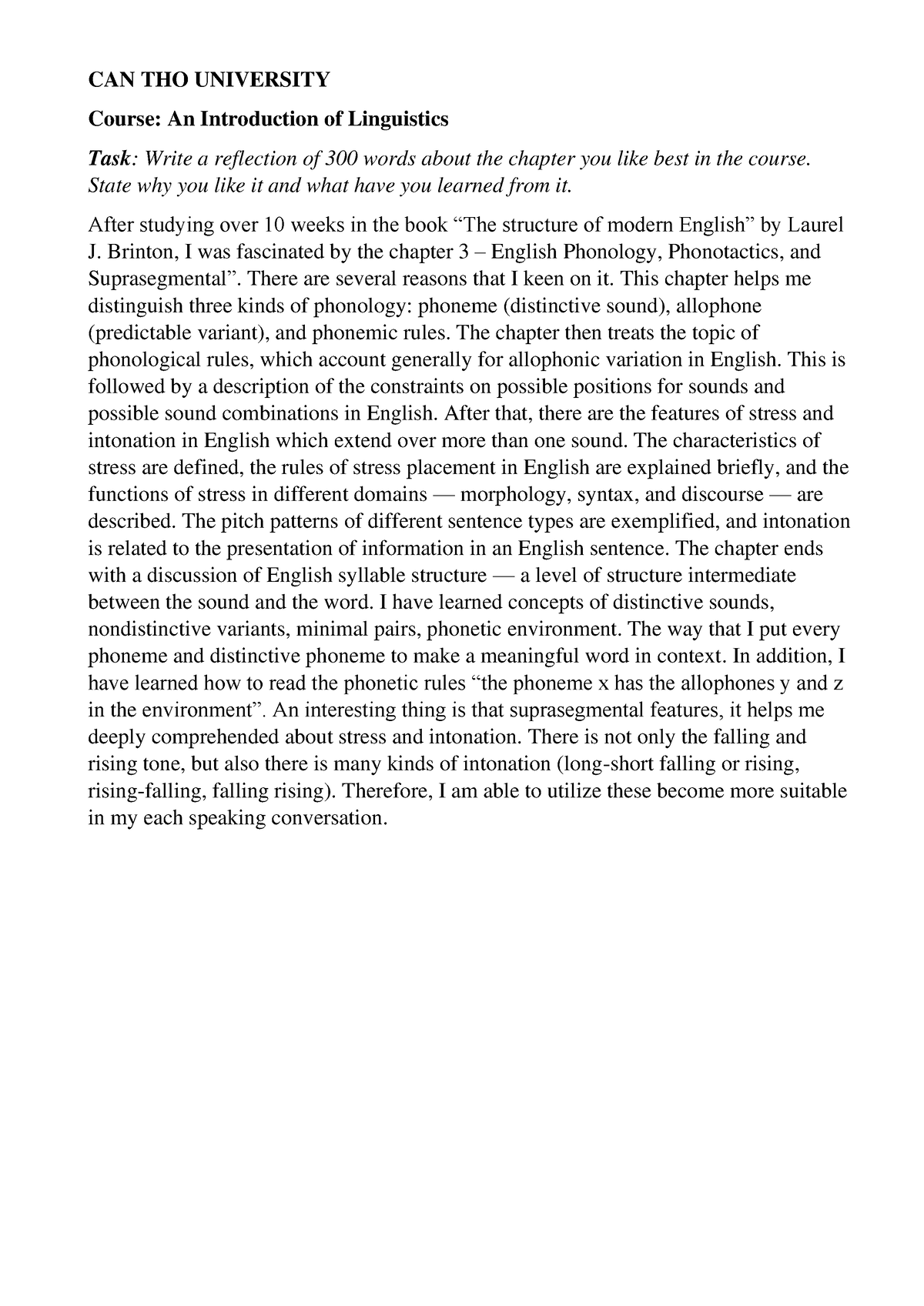 introduction of linguistics essay