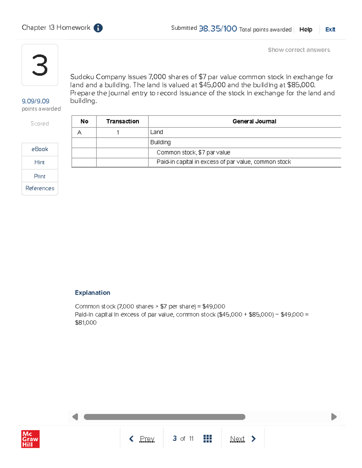 Question 3 - Chapter 13 Homework - Connect - EBook Hint Print ...