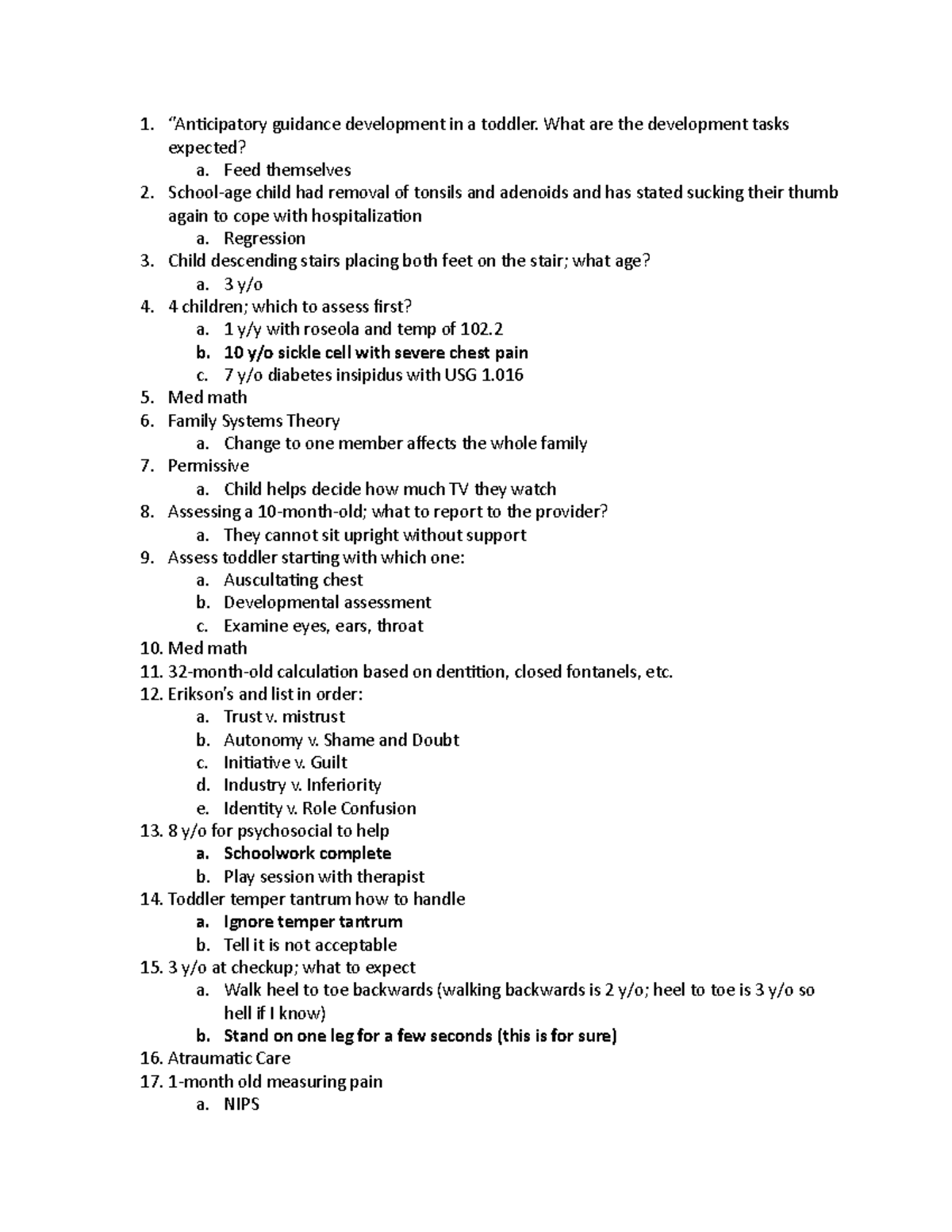 Outline - ‘’Anticipatory guidance development in a toddler. What are ...