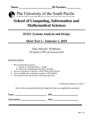 Is226 Tutorial 7 Sols Part 2 Systems Analysis Usp Studocu Is226 Tutorial 7 Sols Part 2 Systems Analysis Usp Studocu