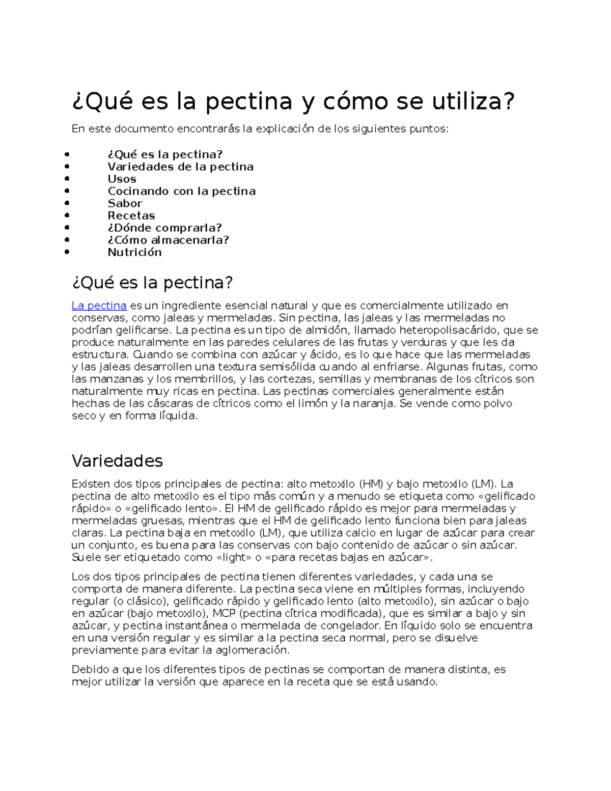 Qué es la pectina y cómo se utiliza es la pectina y cómo se utiliza