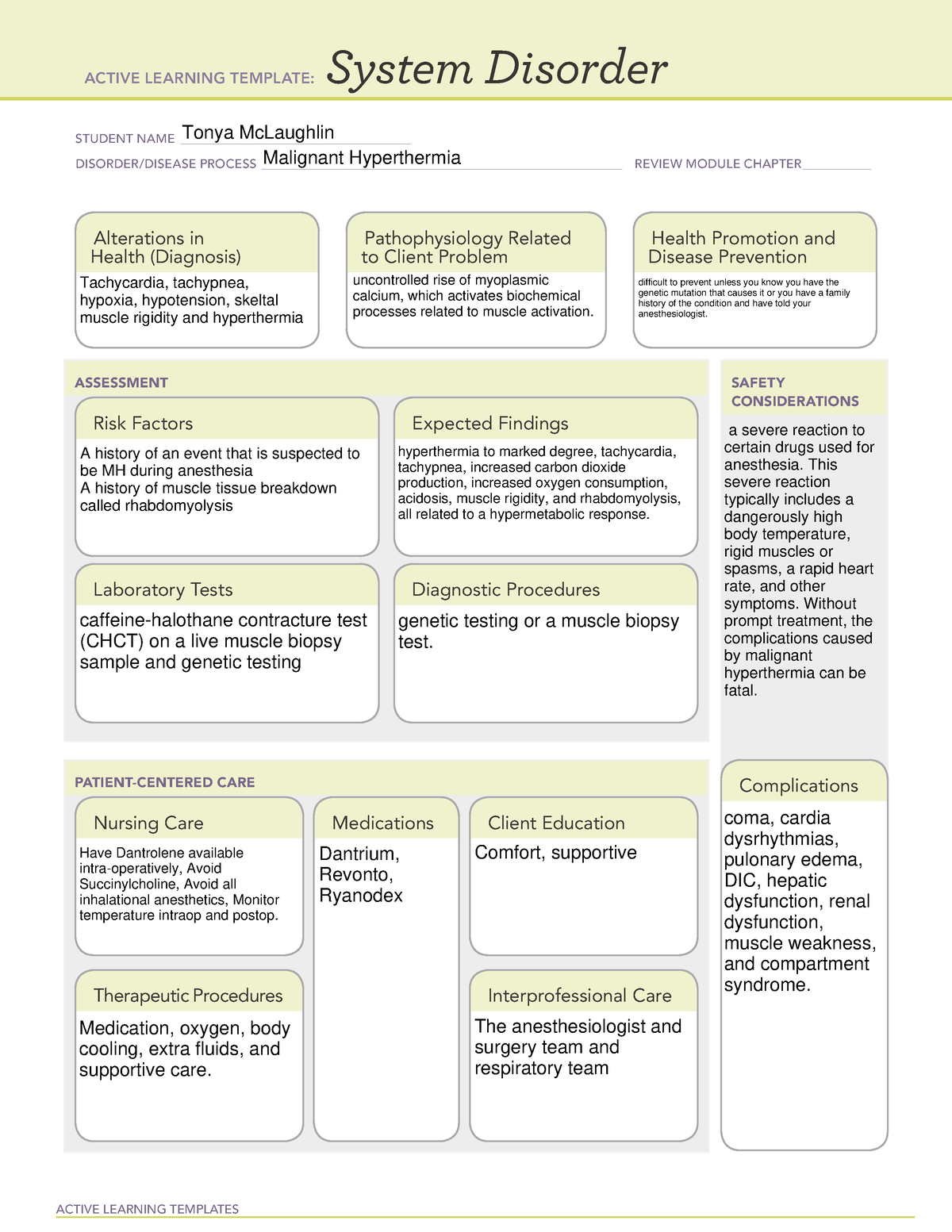 ati hyperthermia 2 - ACTIVE LEARNING TEMPLATES System Disorder STUDENT ...