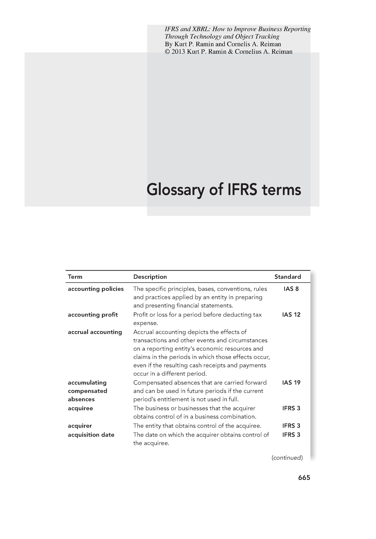 Accouting Glosary - Glossary - 665 Glossary Of IFRS Terms Term ...