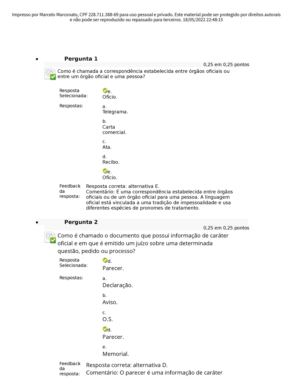 Comunicação Aplicada Questionário Unidade III - Impresso Por Marcelo ...