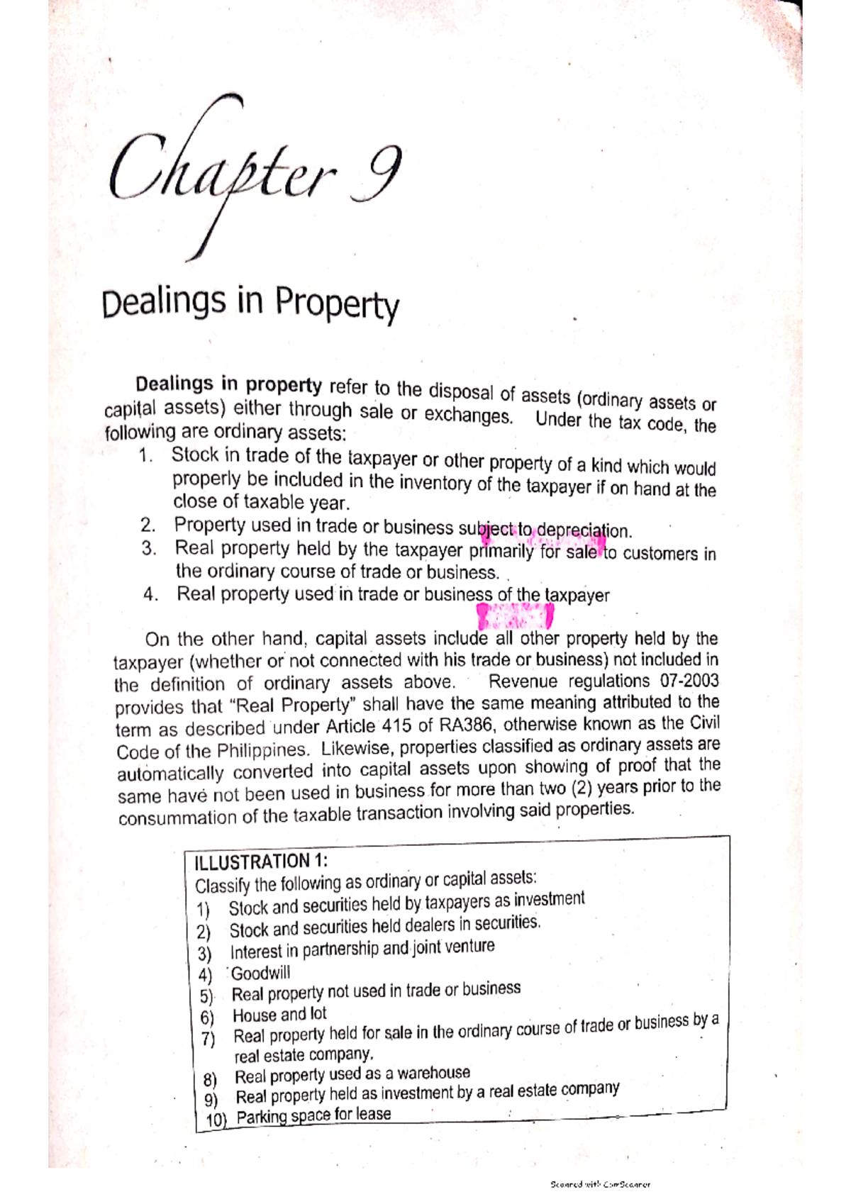 Dealingsonproperty BSA Studocu