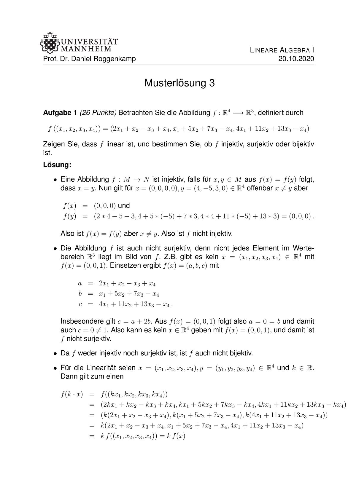 Musterloesung 05 - Tut - Prof. Dr. Daniel Roggenkamp 20. Musterl ̈osung ...