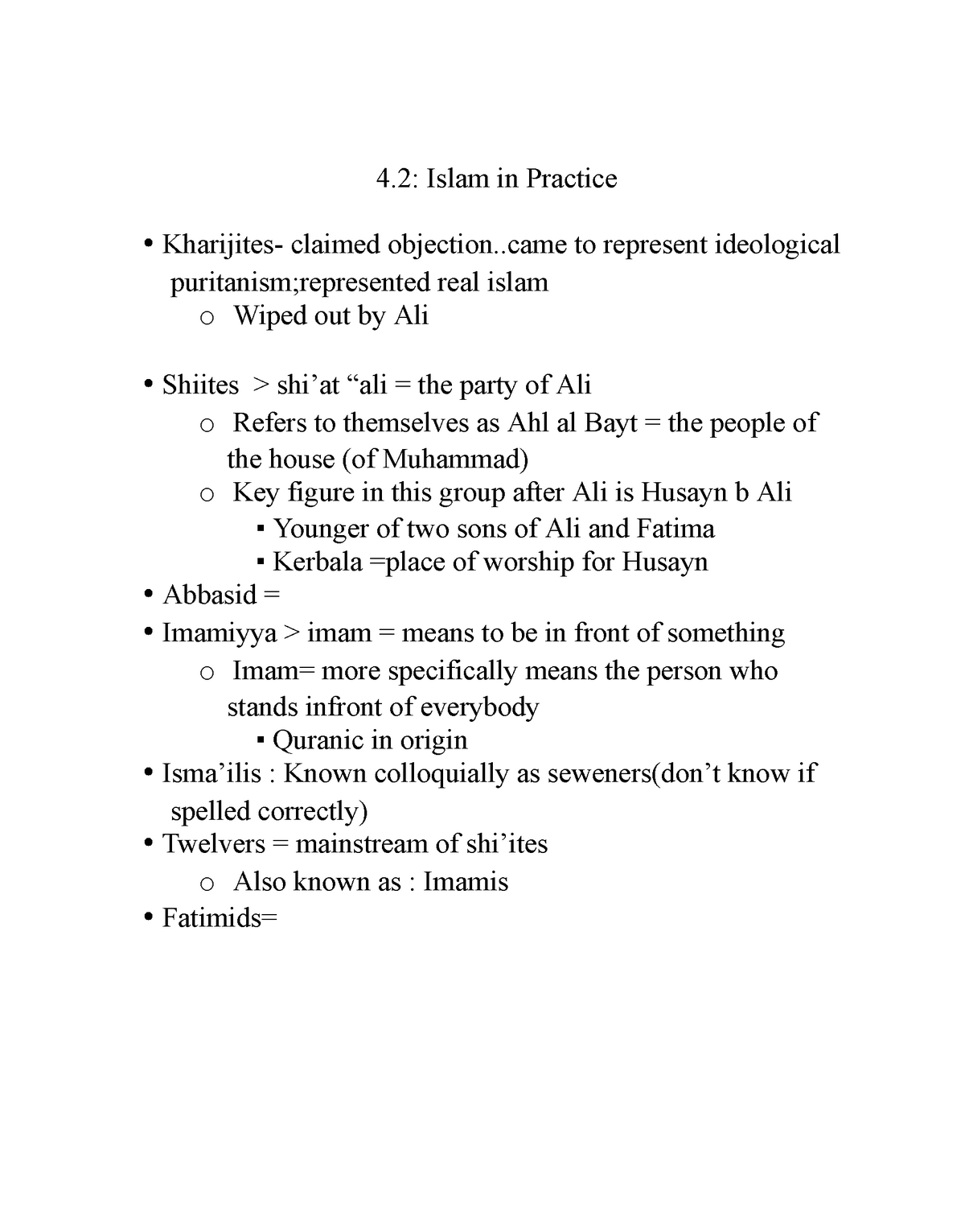 10-23-19-hst-islam-lecture-notes-4-islam-in-practice-kharijites