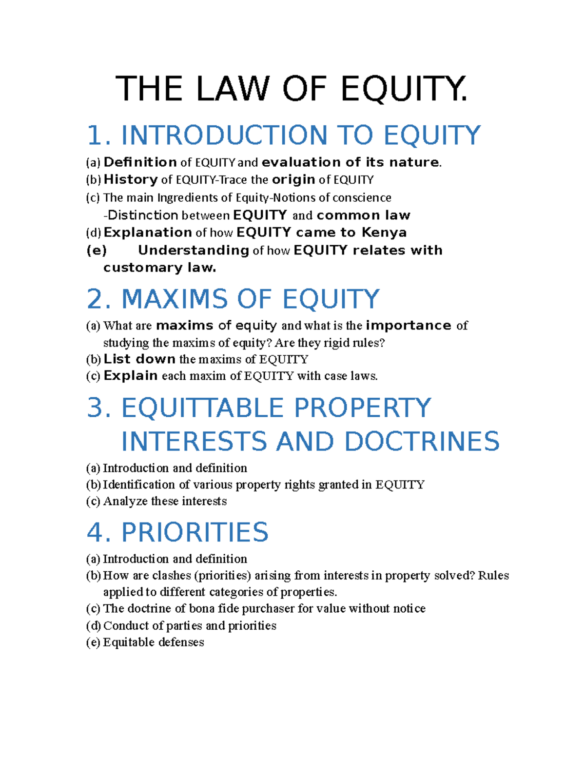 THE LAW OF Equity-1 - Very Helpful When Trying To Learn More On Law Of ...