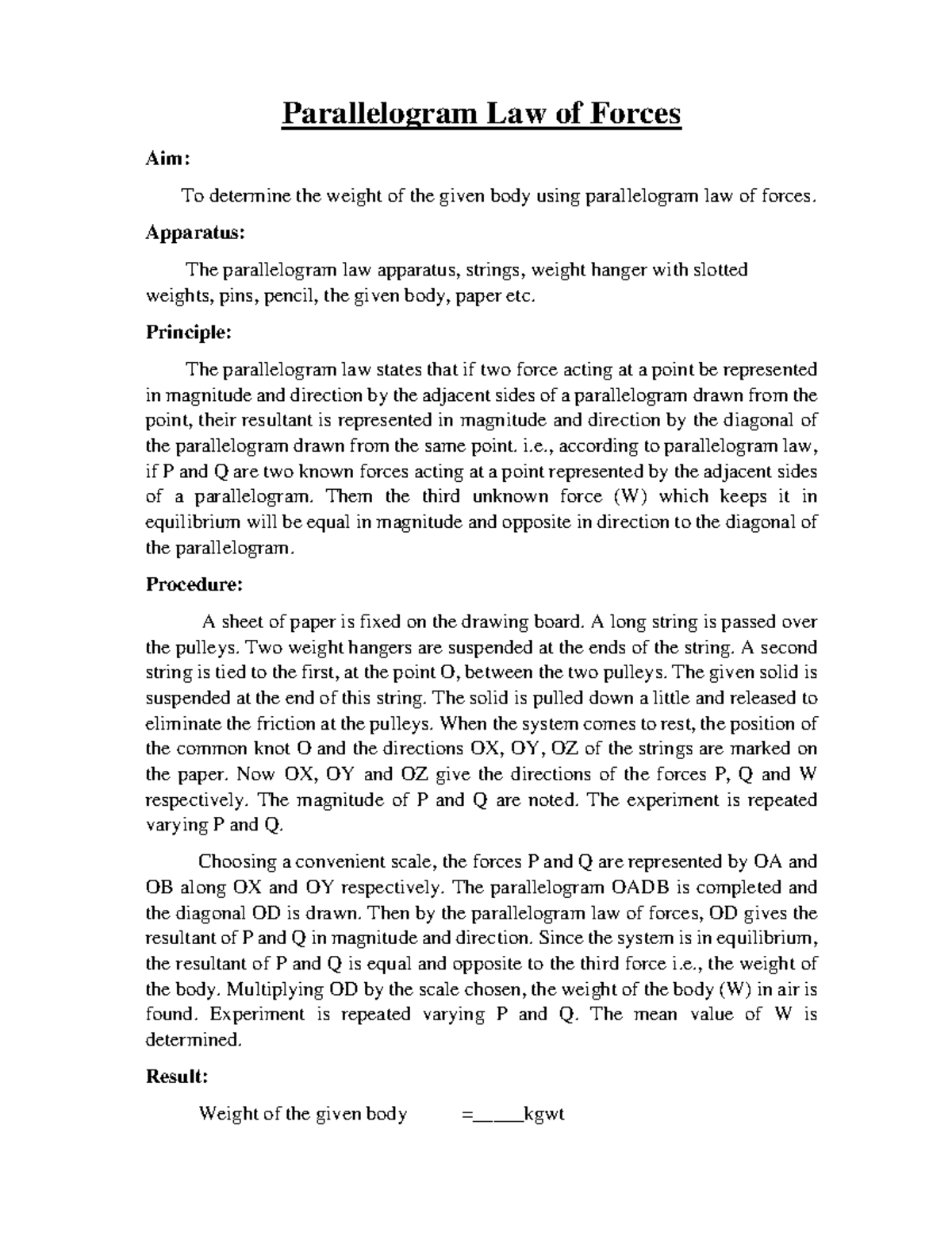 06-parallelogram-law-of-forces-parallelogram-law-of-forces-aim-to