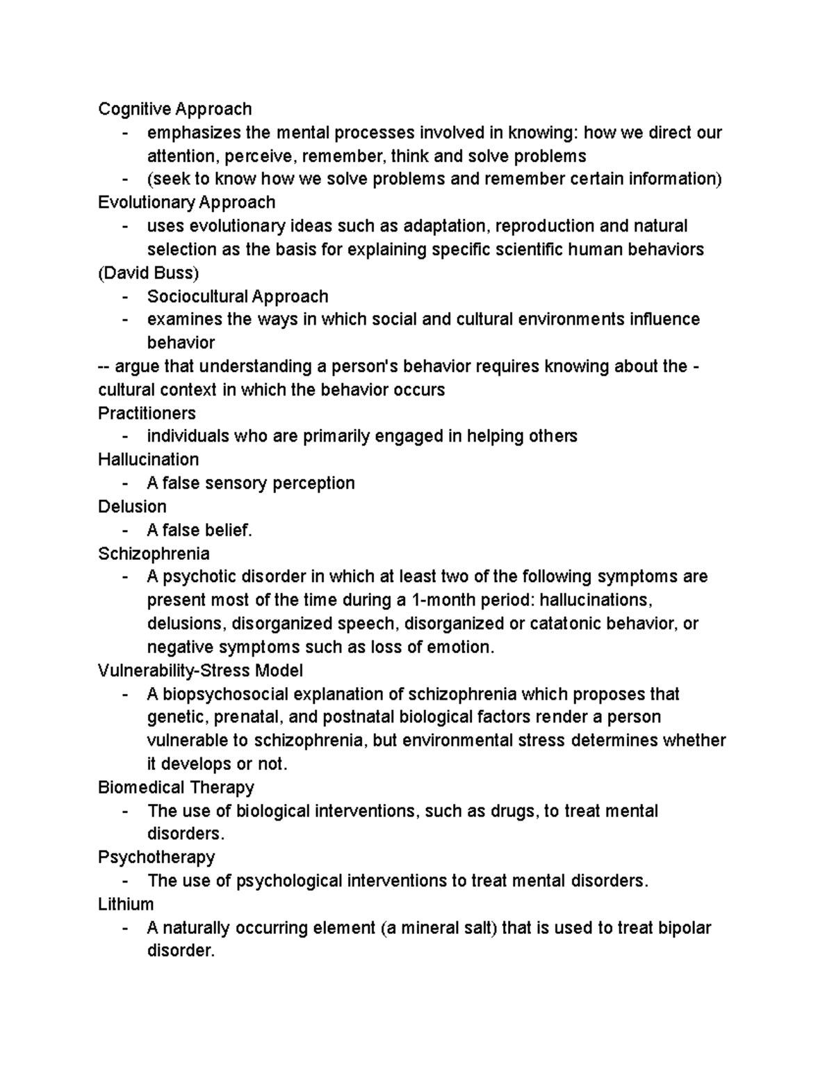 Aaaaa psychology 775 - Definitions and notes taken directly from ...