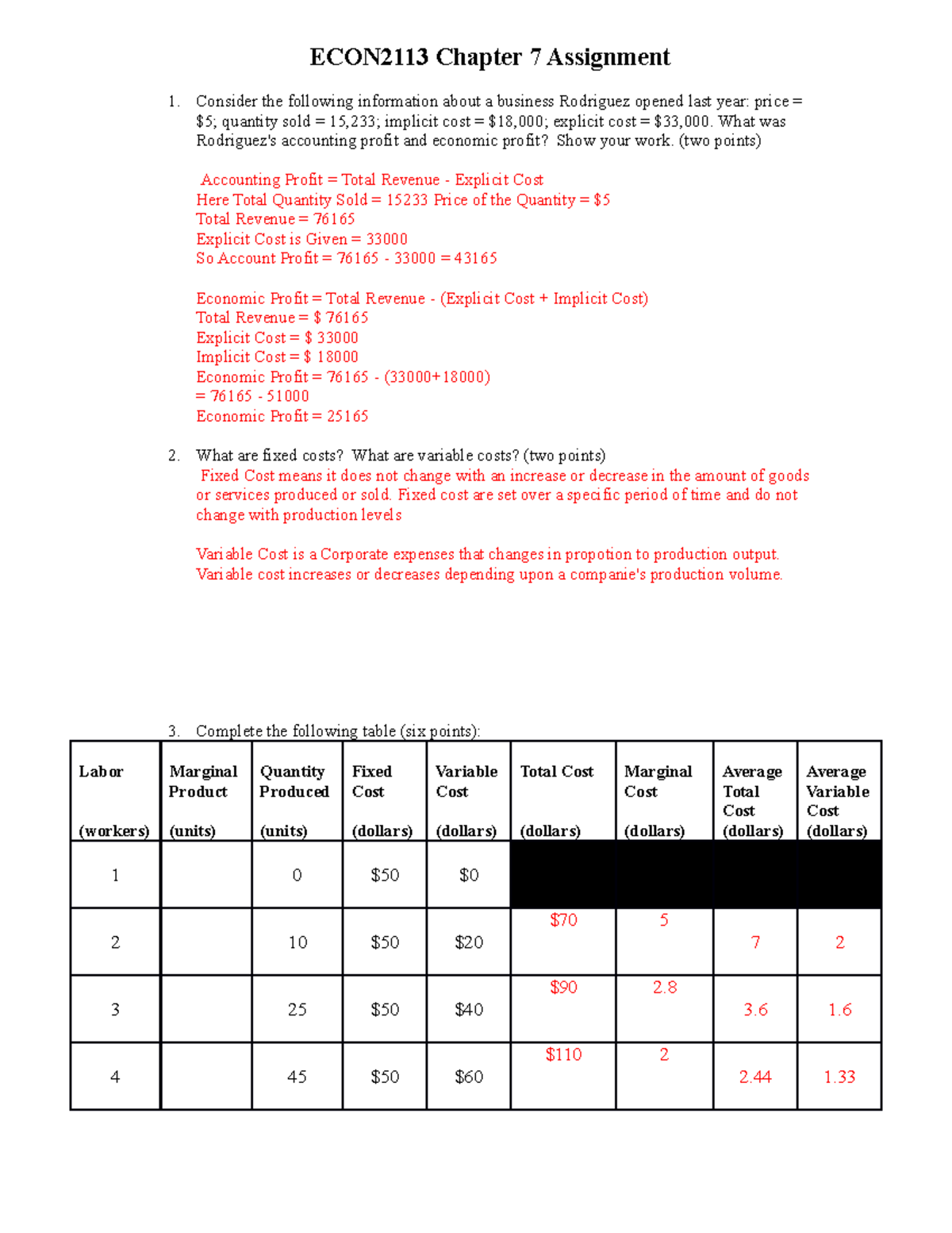 ECON2113 Chapter 7 Assignment - Open Stax - ECON2113 Chapter 7 ...