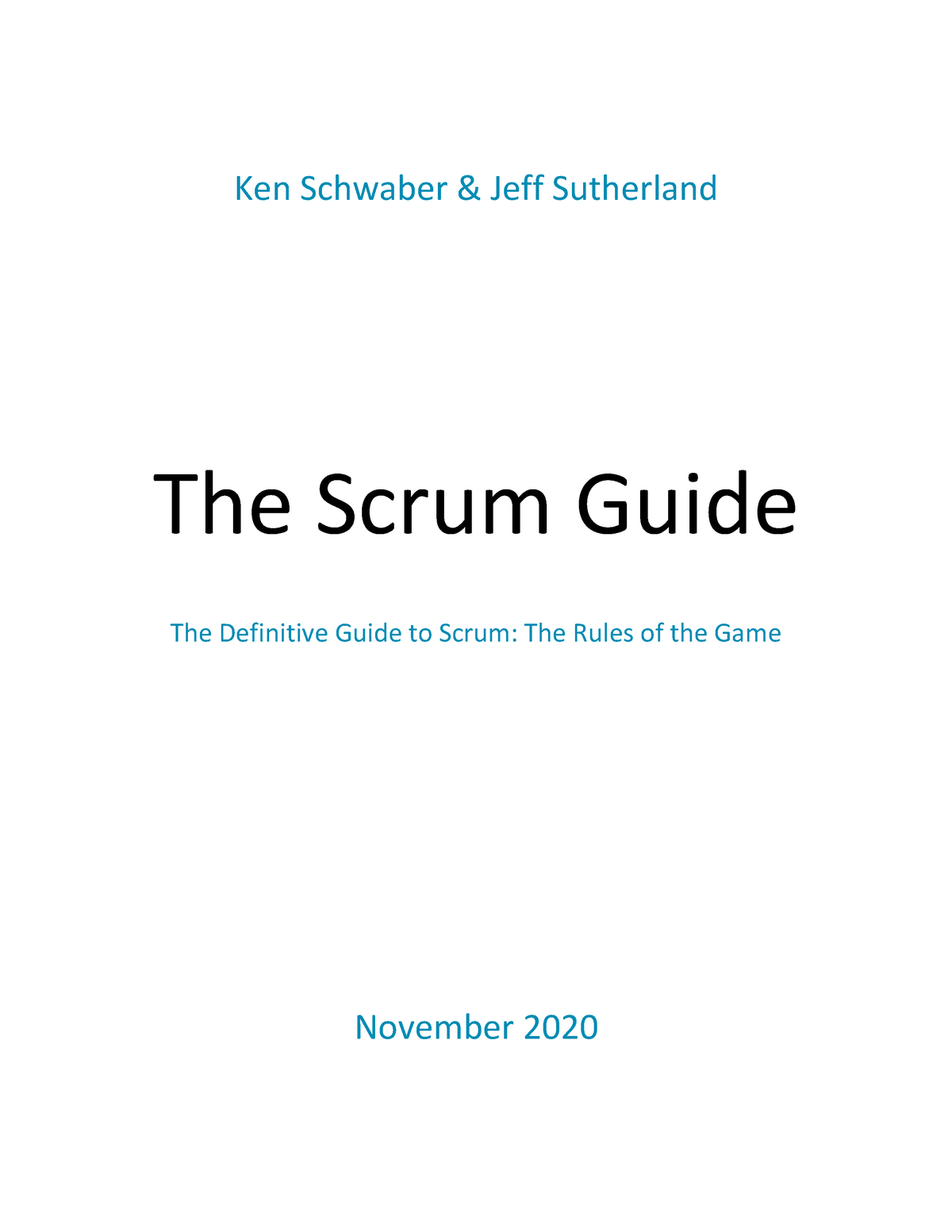 2020-Scrum-Guide-US - Devops and Agile Methodologies - Ken Schwaber ...