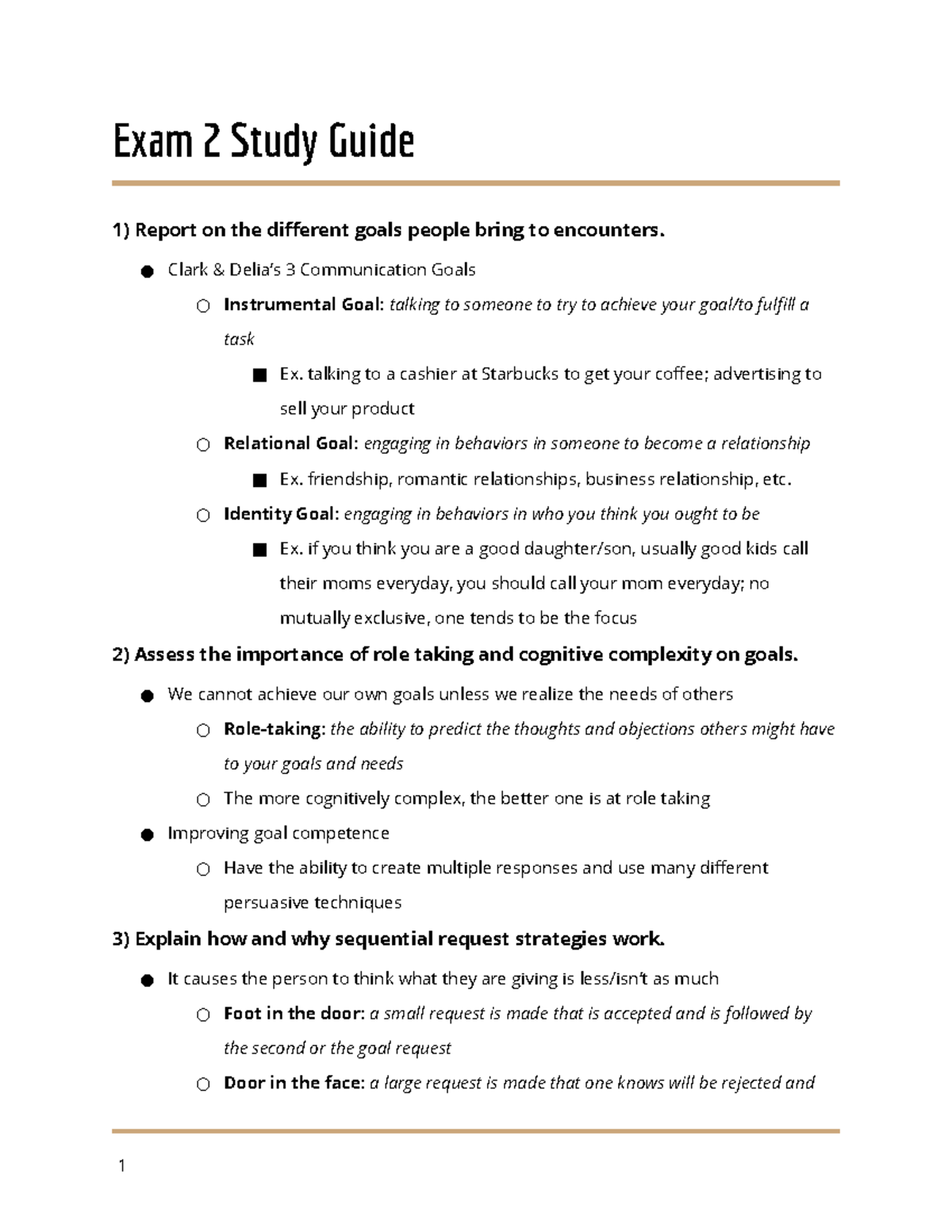 Exam 2 Study Guide - Exam 2 Study Guide 1) Report On The Different ...