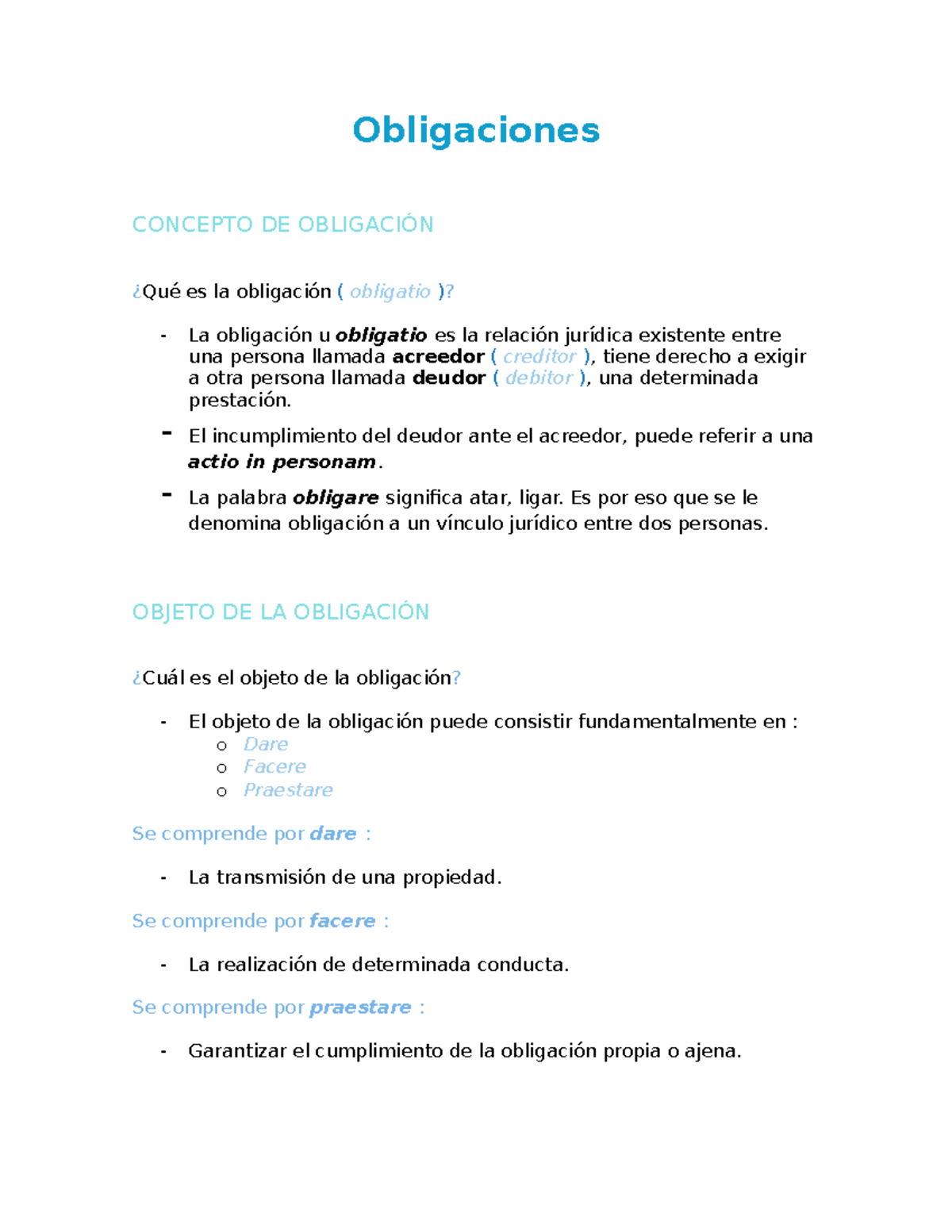 Obligaciones - Obligaciones CONCEPTO DE OBLIGACIÓN ¿Qué es la ...